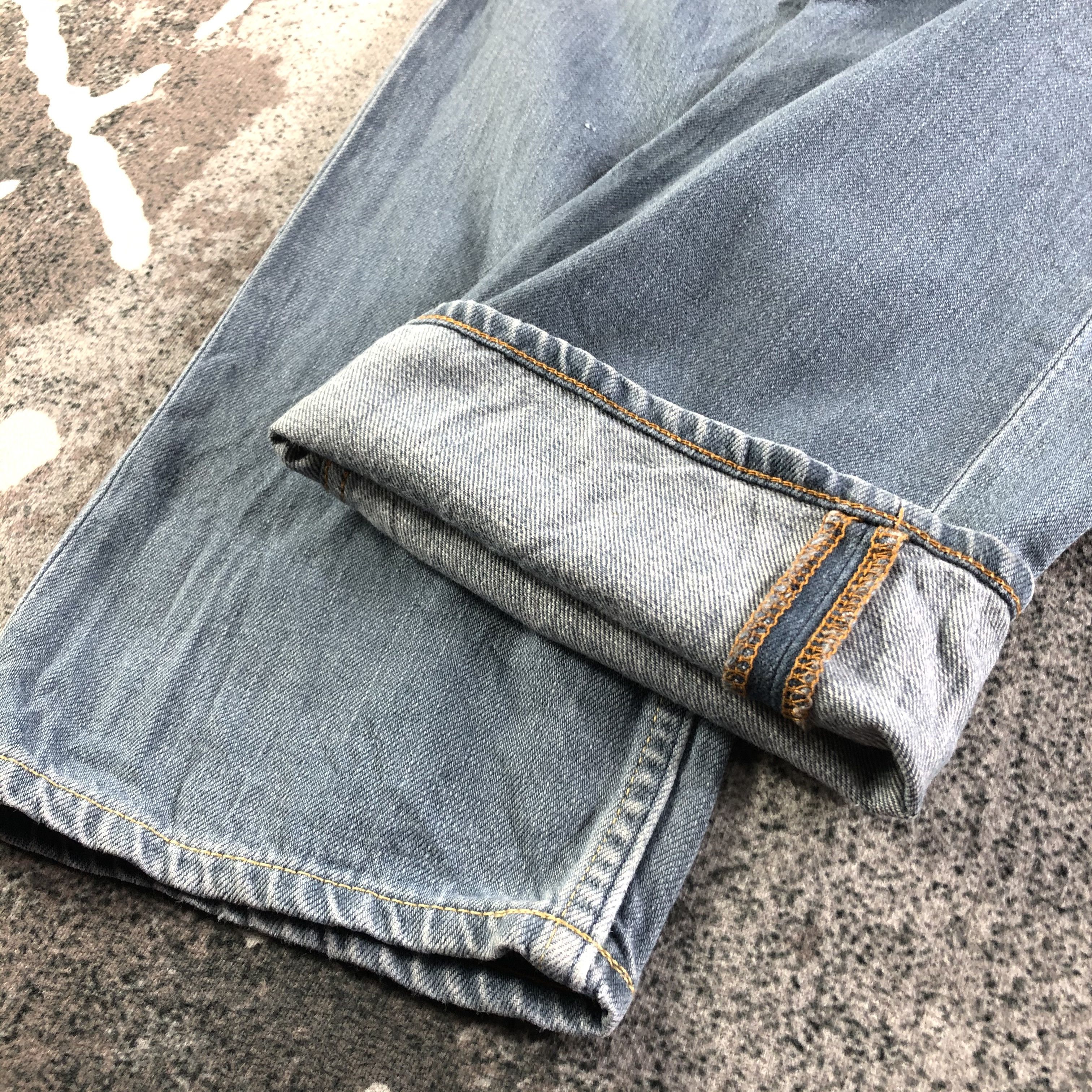 Japanese Brand Japanese Back Number Jeans Faded Blue Denim KJ3155 Size US 31 - 6 Thumbnail