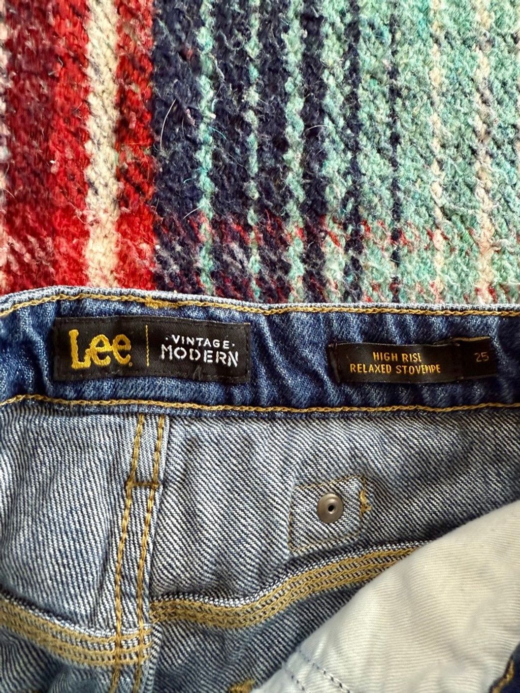 Lee 00s Lee Reproduction Buckle-Back Tapered Jeans 25x29 Size 25" / US 0 / IT 36 - 6 Thumbnail