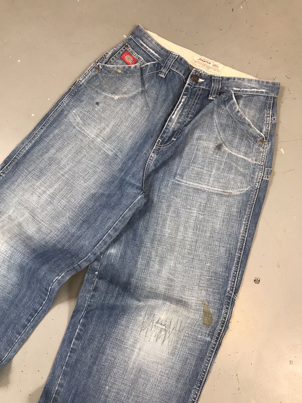 Dickies × Vintage Vintage Dickies big baddy big pocket embroidered denim Size US 31 - 4 Thumbnail