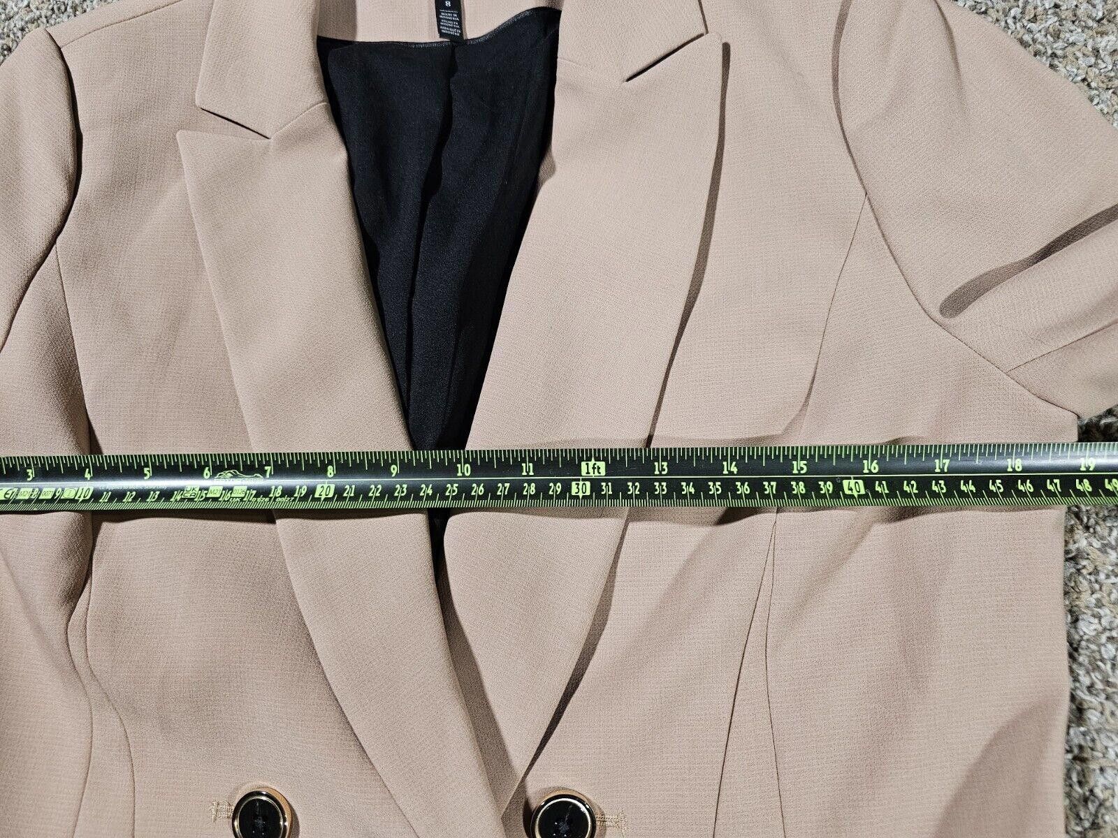 Designer White House Black Market Double Breasted Trophy Blazer Tan 8 Size M / US 6-8 / IT 42-44 - 5 Thumbnail