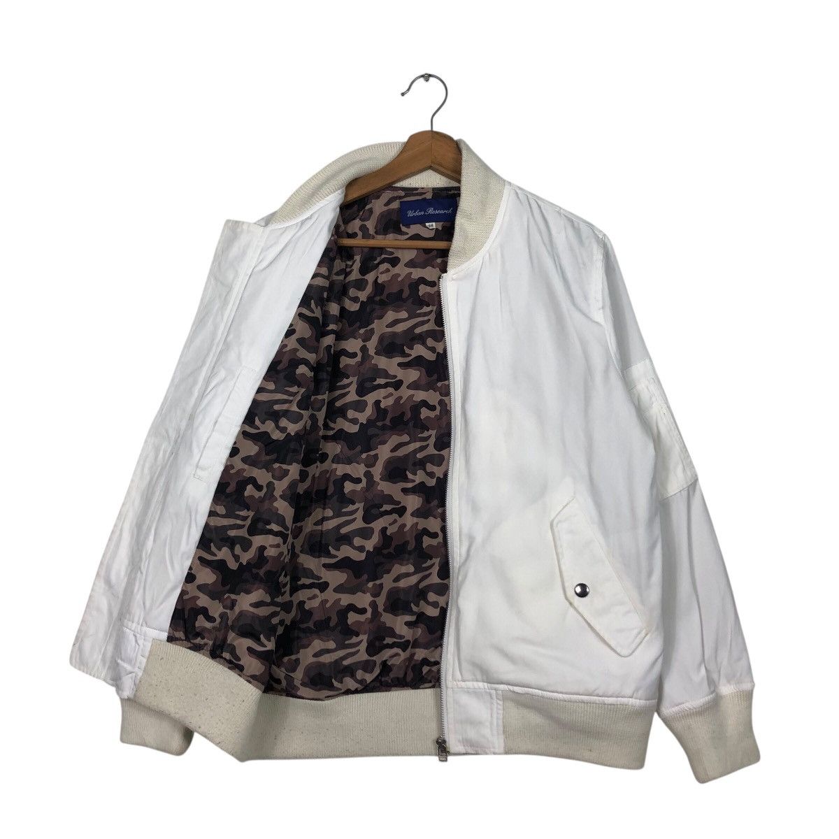 Japanese Brand 📌Rich White Vtg Bomber Jacket Urban Research Issey Miyake Size US M / EU 48-50 / 2 - 12 Thumbnail