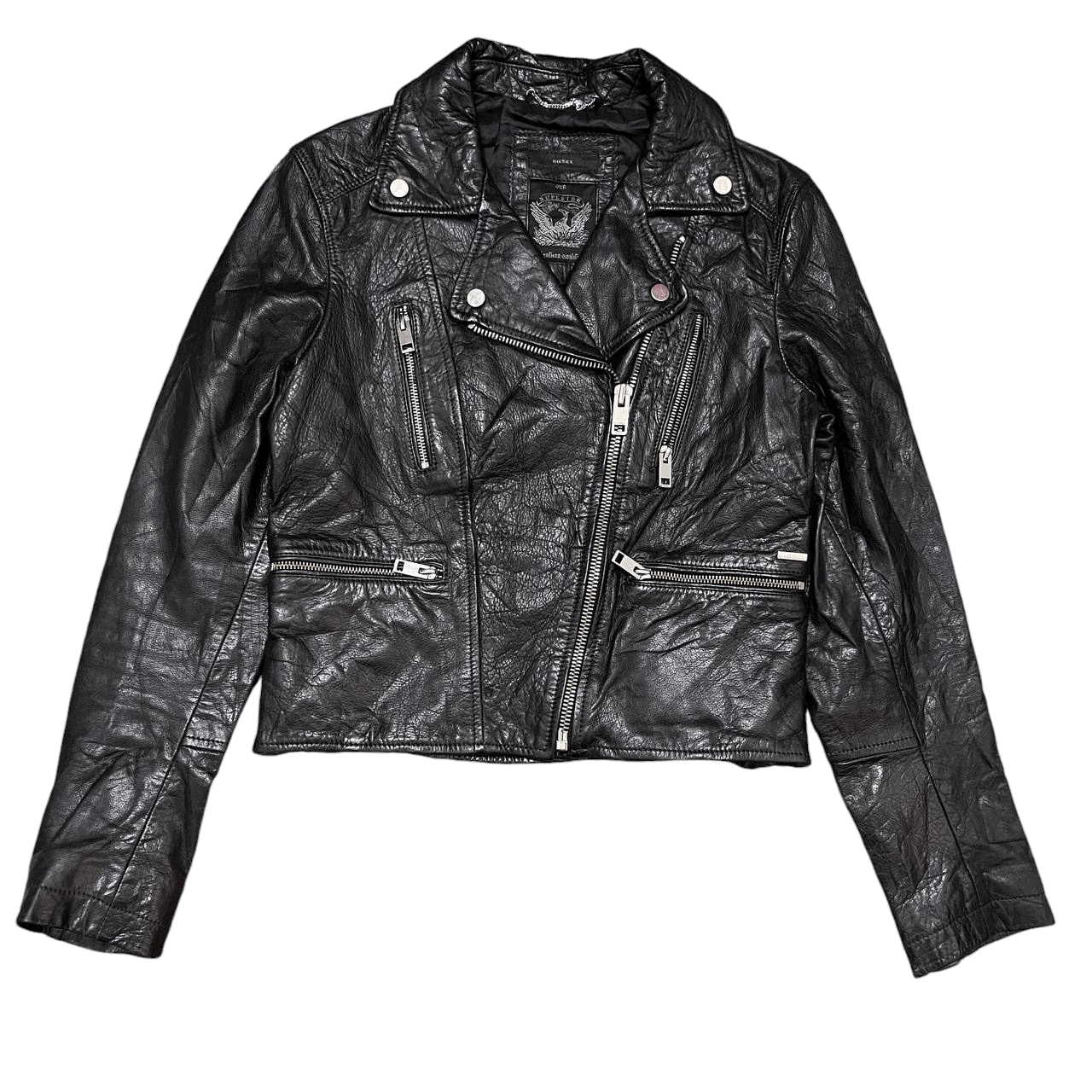 Diesel Vintage Diesel Superior Motorcycle Buffalo Leather Jacket Size US S / EU 44-46 / 1 - 1 Thumbnail