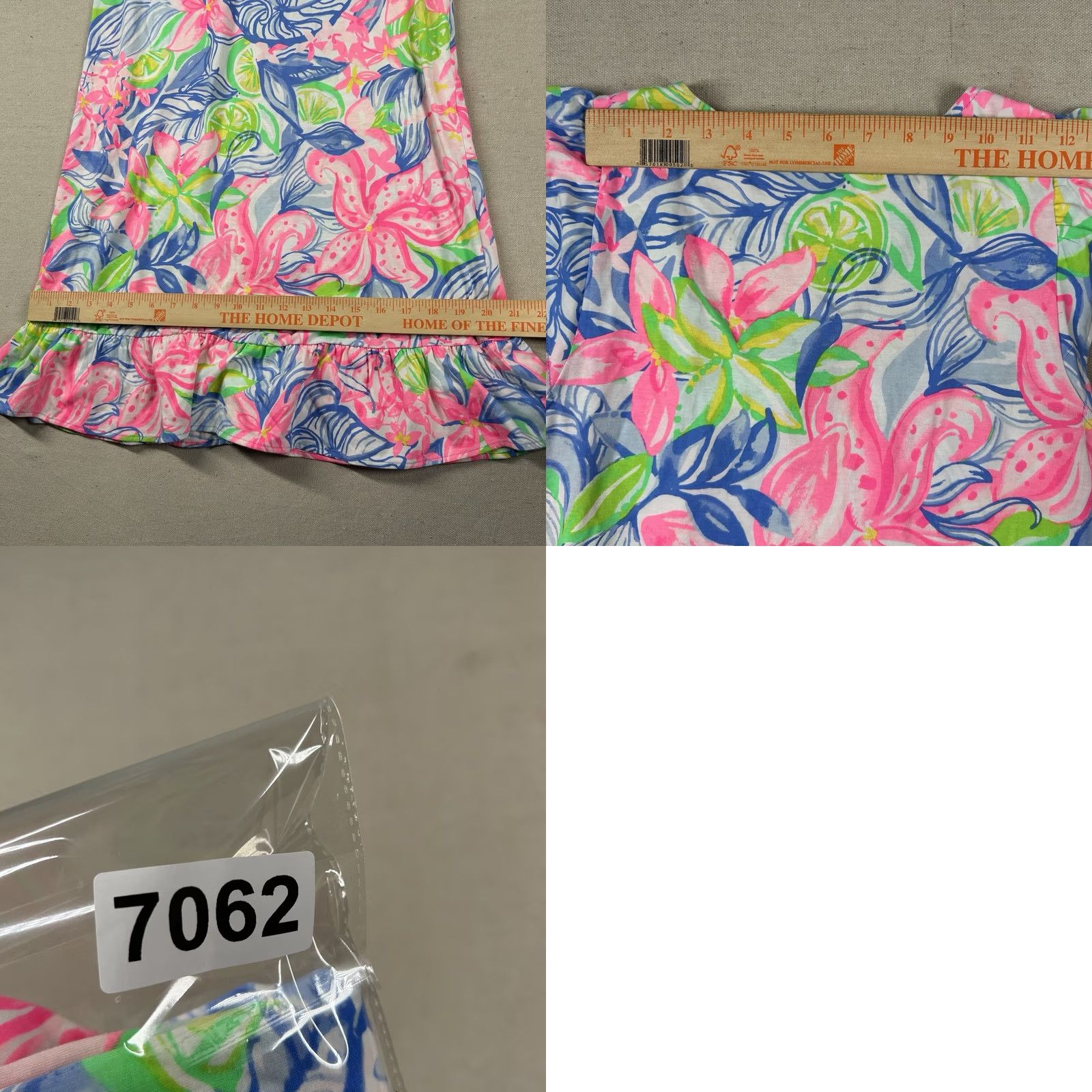 Lilly Pulitzer Lilly Pulitzer Womens XS Rejina Floral Mini Cotton Dress Beachy Tropical Keyhole Size XS / US 0-2 / IT 36-38 - 8 Thumbnail