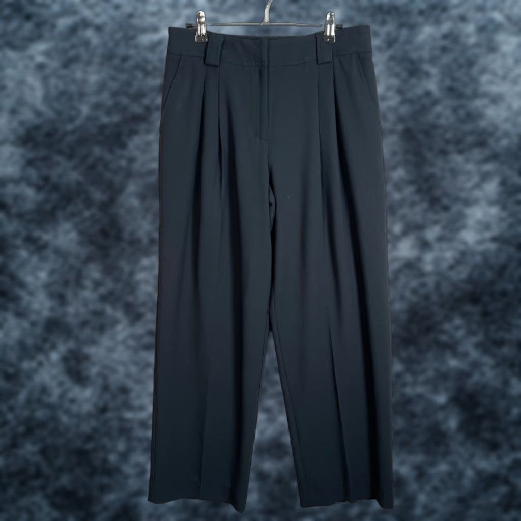 Vintage Maeve Black Pleated Wide-Leg Trousers Womens Size 6 Pants Size 28" / US 6 / IT 42 - 1 Thumbnail