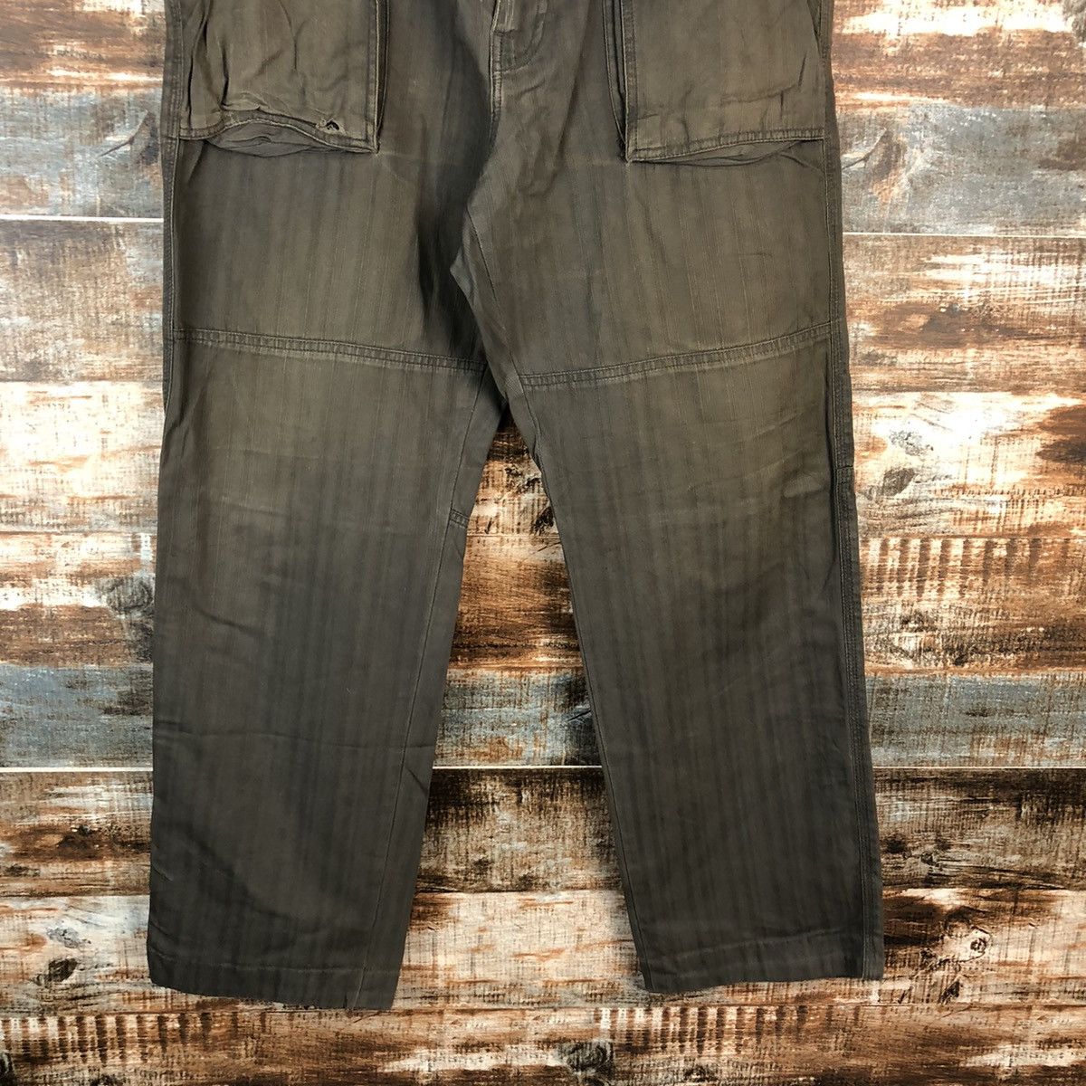 Japanese Brand DL Russ K Brown Cargo vintage Casual Pants #C214 Size US 33 - 3 Thumbnail