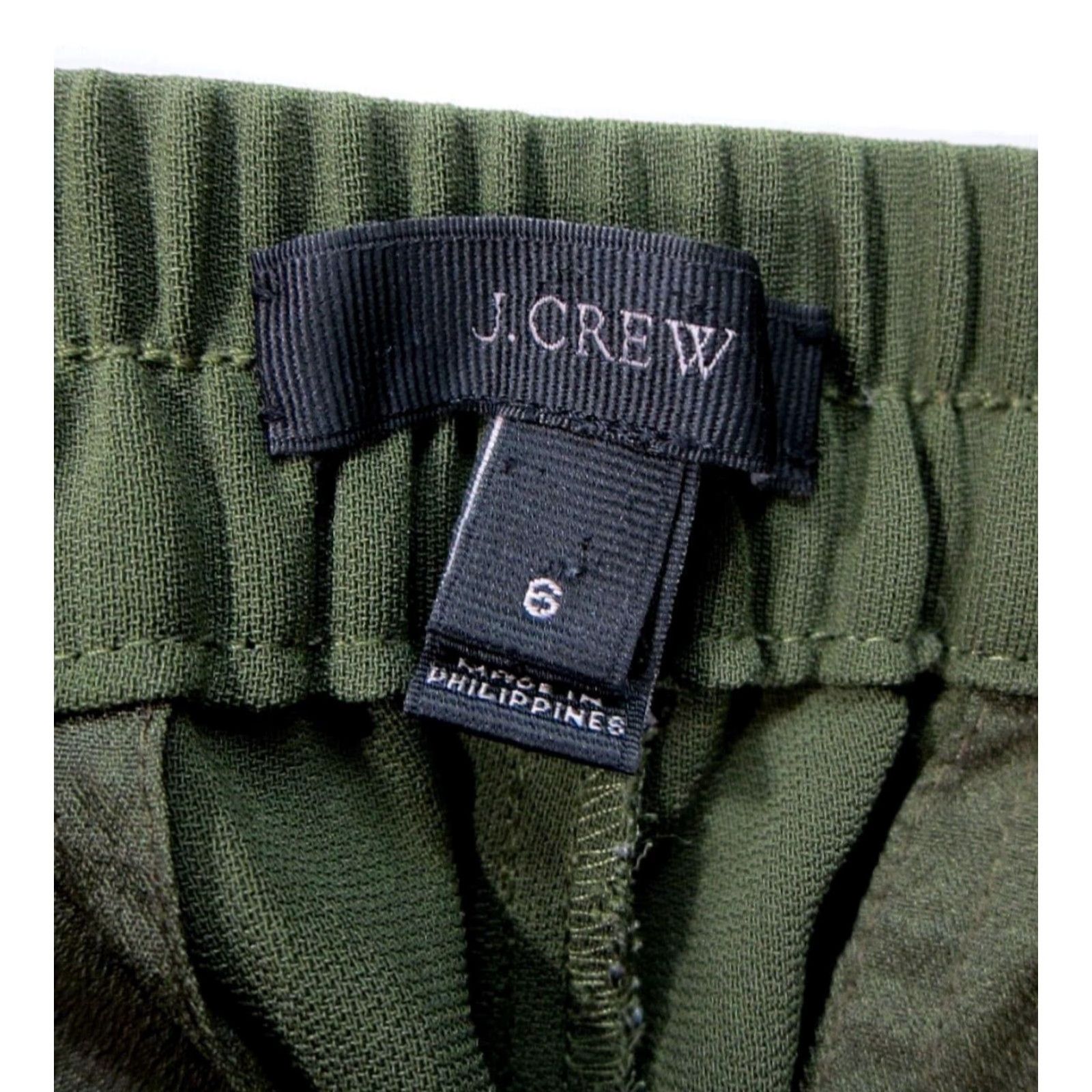 J.Crew J.Crew Satin Army Green Athleisure Jogger Pant Women 6 Medium Slim Pockets 100% Polyester Size 28" / US 6 / IT 42 - 4 Thumbnail