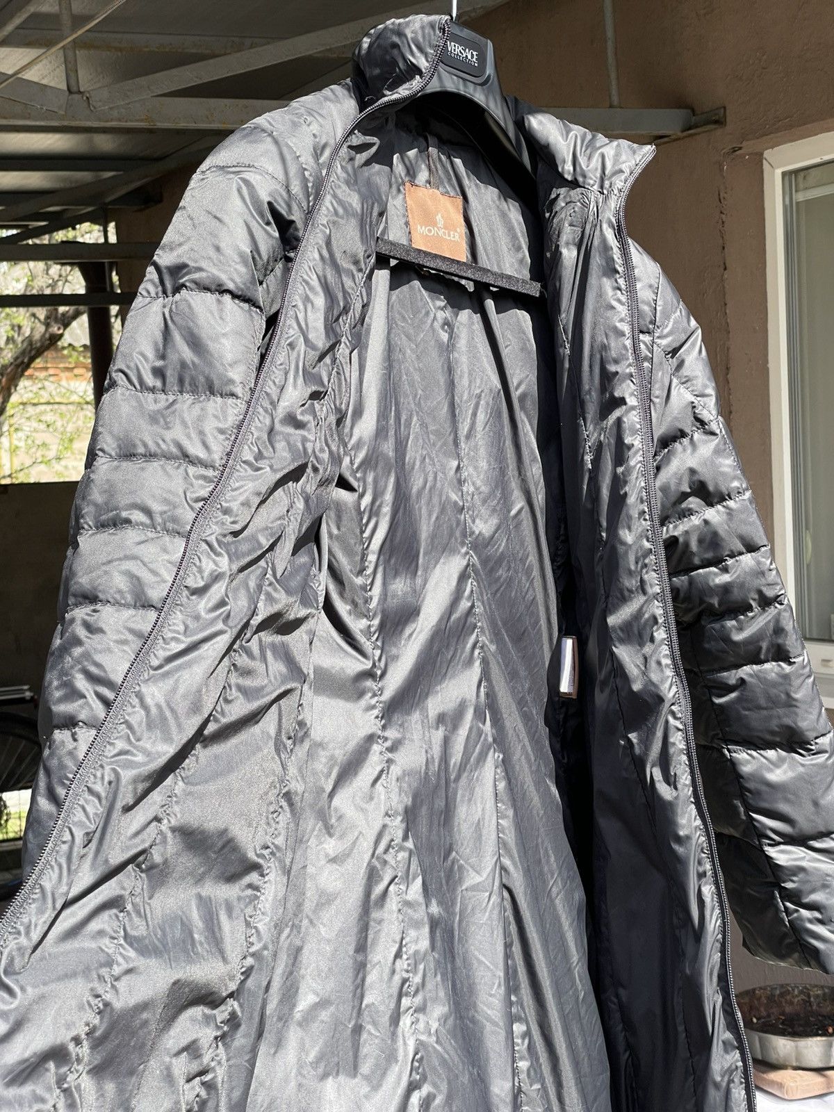 Moncler Vintage MONCLER Women’s Long Quilted Down Jacket Black Size M / US 6-8 / IT 42-44 - 10 Thumbnail