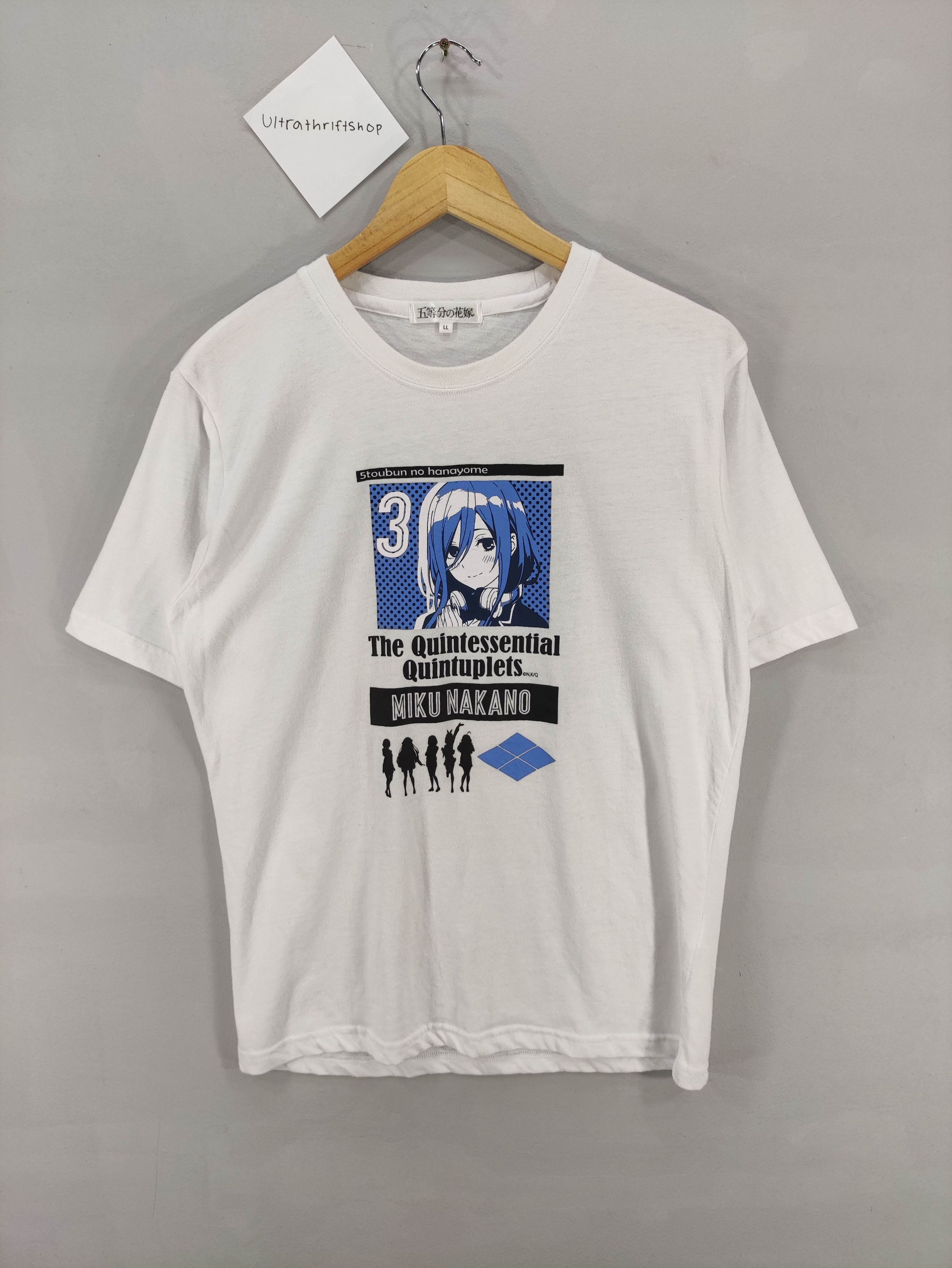 Anime Vintage Japanes Brand Anima Miku Nakano Tee Tshirt Size US M / EU 48-50 / 2 - 1 Thumbnail