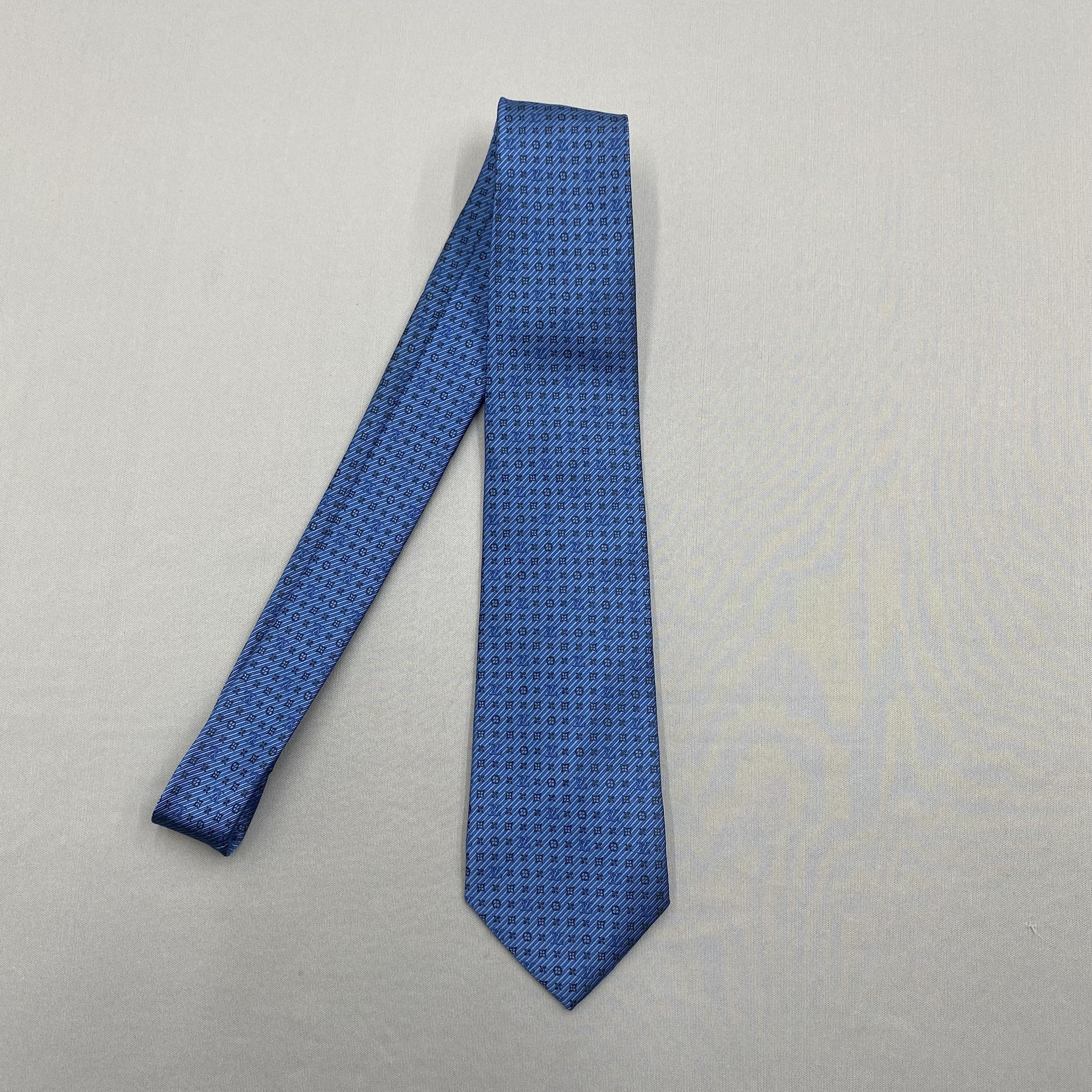 Japanese Brand Vintage Louis Vuitton SILK Necktie Cravate Pure Silk Size ONE SIZE - 4 Thumbnail