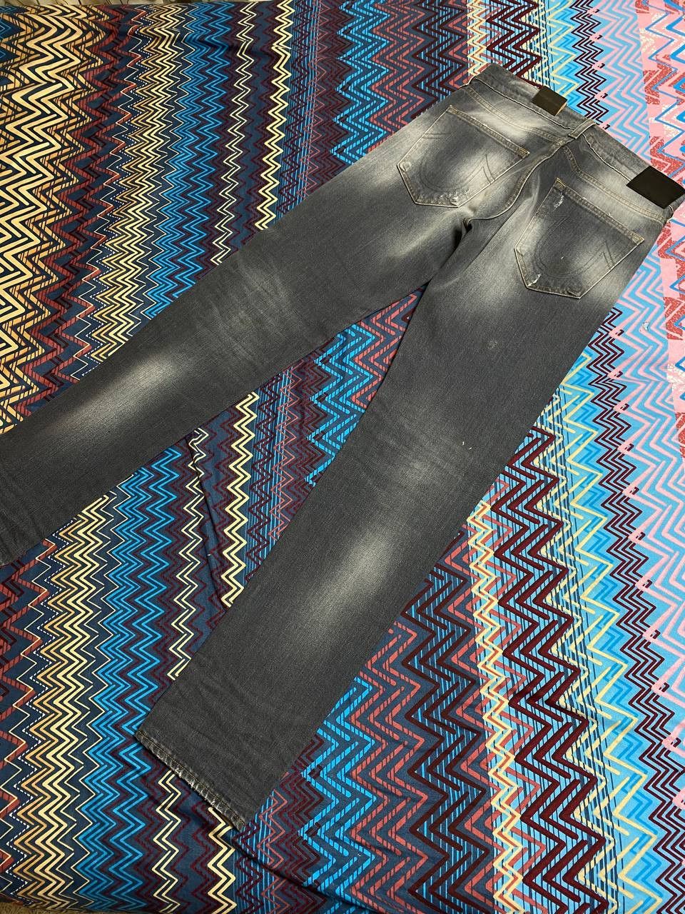 True Religion × Vintage VINTAGE Y2K ARCHIVE STYLE GRUNGE FADED JEANS Size US 30 / EU 46 - 11 Thumbnail