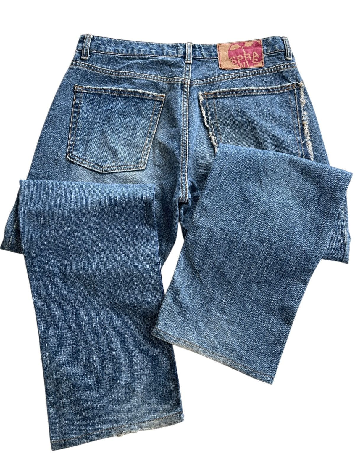Japanese Brand Joge Martin X Sprawls Distressed Streetwear Denim Size US 33 - 10 Thumbnail