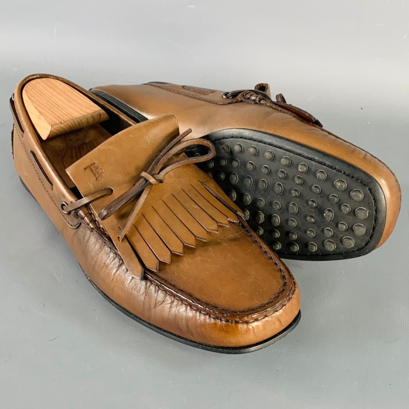 Tod's TOD'S Size 8.5 Leather Moccasin Fringed Drivers Loafers Size US 8.5 / EU 41-42 - 5 Thumbnail