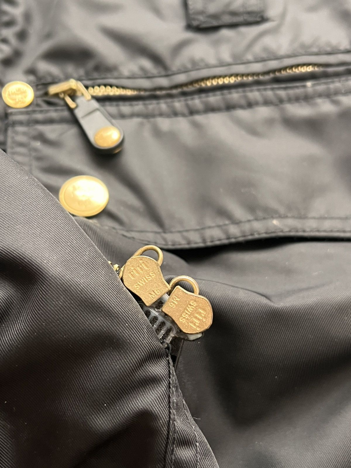 MCM Vintage MCM Black Nylon & Leather Biker Vest Size S / US 4 / IT 40 - 6 Thumbnail