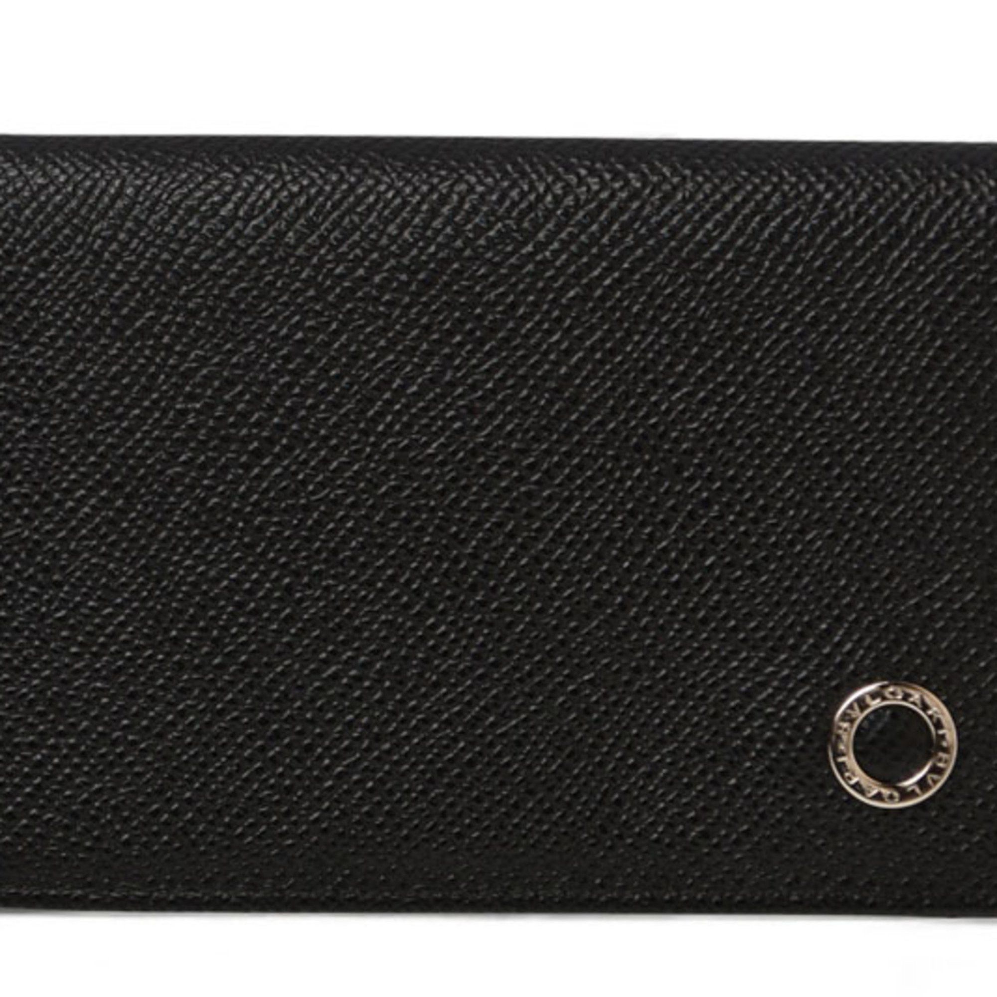 Bvlgari BVLGARI Man Card Holder in Grained Calfskin Leather, Black, 280297 Size ONE SIZE - 1 Thumbnail