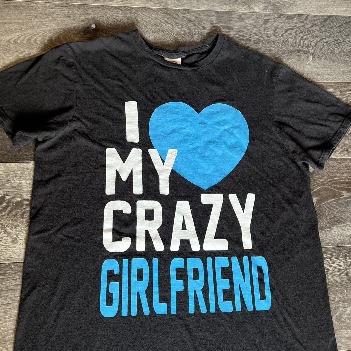 Vintage Vintage 2000s I Love My Crazy Girlfriend GF Humor Logo Tee Size US S / EU 44-46 / 1 - 2 Thumbnail