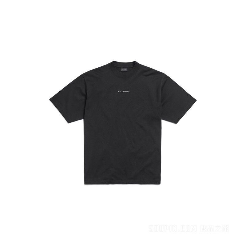 Balenciaga o1tr1nto0326 555 / Back T-Shirt Medium Fit in Black Size M / US 6-8 / IT 42-44 - 1 Thumbnail