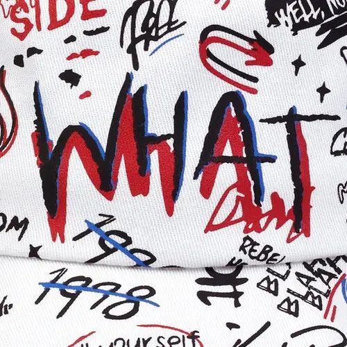 Japanese Brand "WHAT" Printing Letter bucket hat Size ONE SIZE - 3 Thumbnail