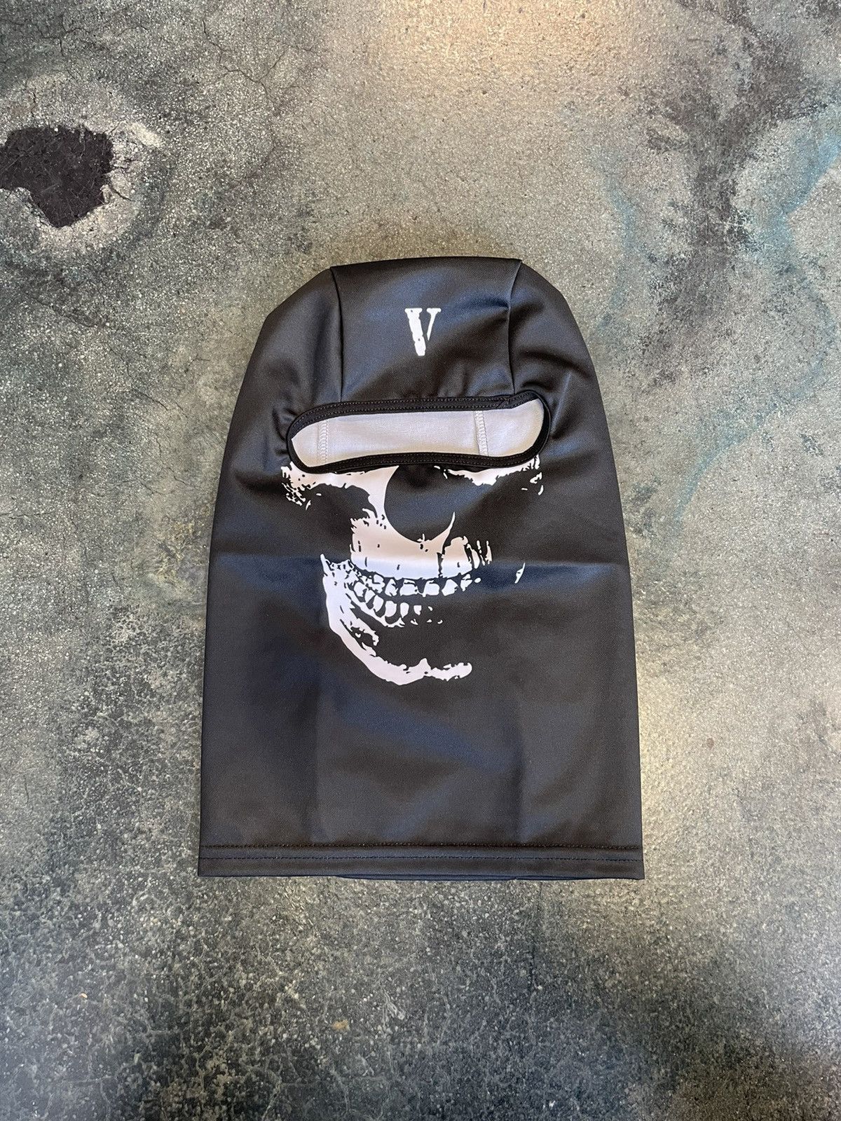 image of Vlone Black Skull Balaclava Ski Mask, Men's