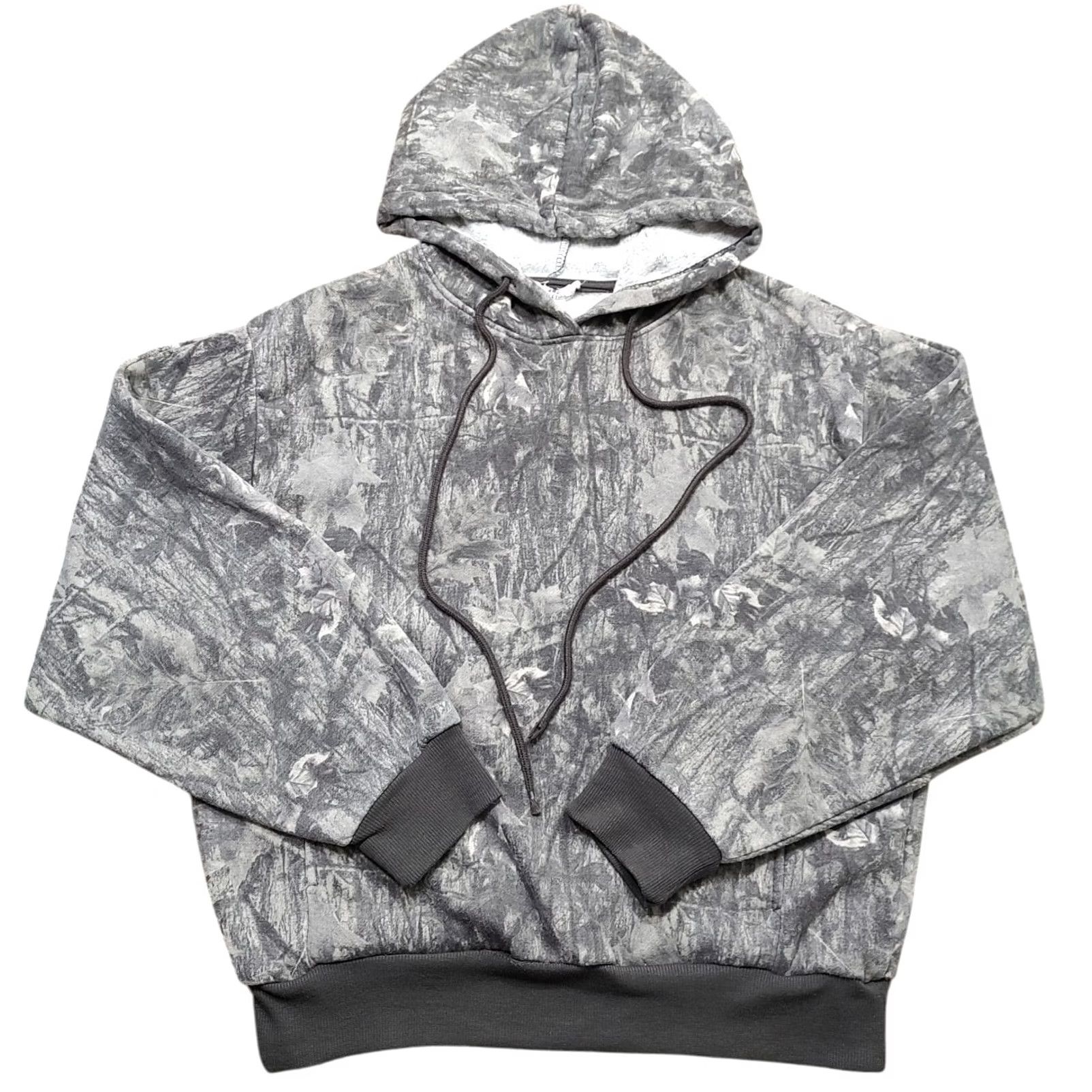 Vintage SWS Athletics Hoodie Gray Camouflage Womens S Small 90s Grunge Outdoor Pullover Hoodie, Activewear, Drawstring End Missing Size S / US 4 / IT 40 - 2 Thumbnail