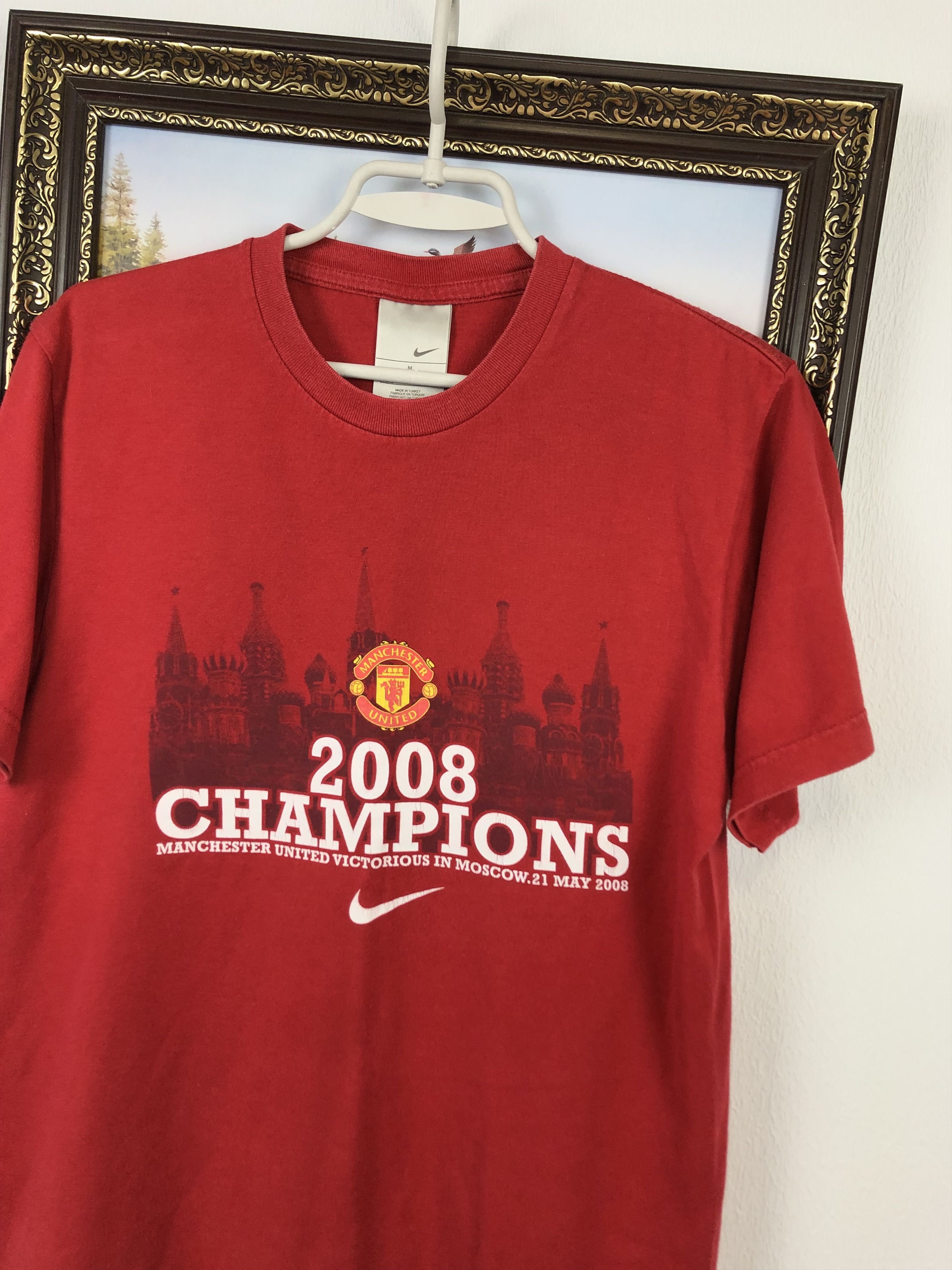 Nike Vintage Football Shirt Manchester United Tee Champions M Size US M / EU 48-50 / 2 - 3 Thumbnail