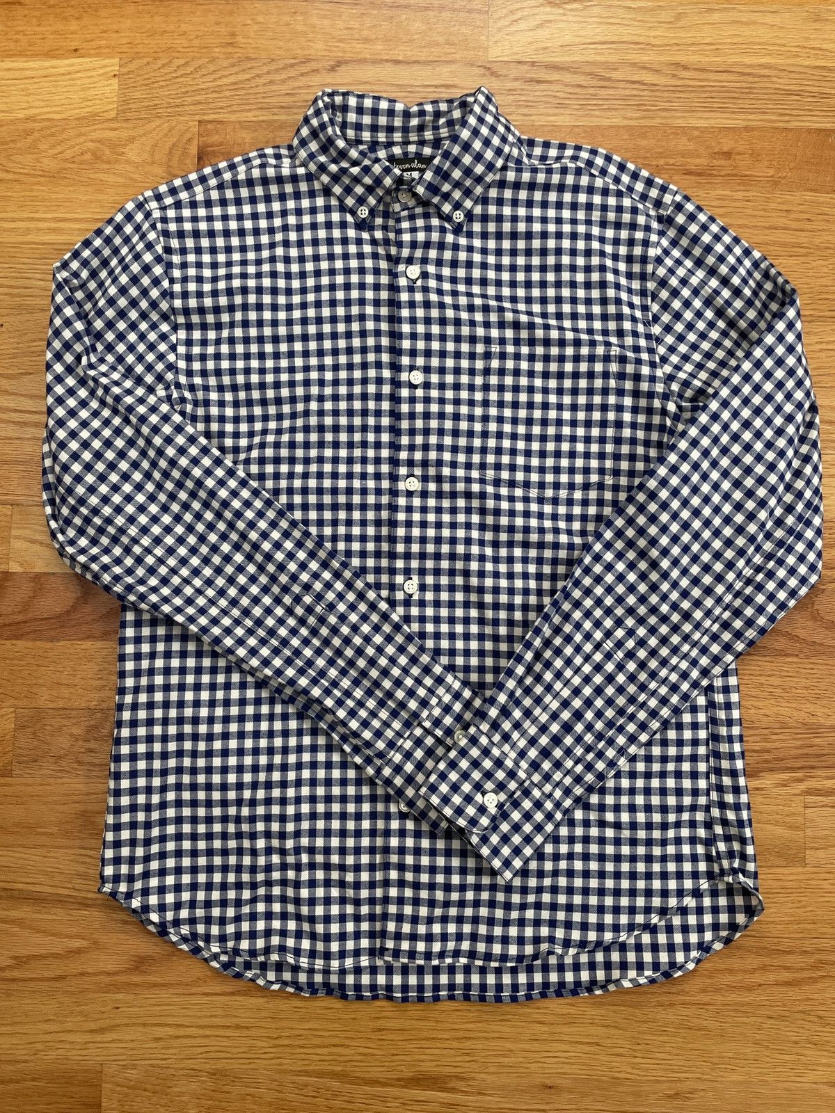 Steven Alan Steven Alan single needle shirt in navy gingham check Size US M / EU 48-50 / 2 - 1 Thumbnail