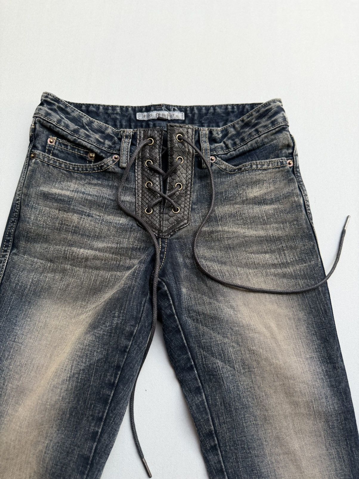 Japanese Brand EGOIST lace up flare jeans Size US 26 / EU 42 - 3 Thumbnail