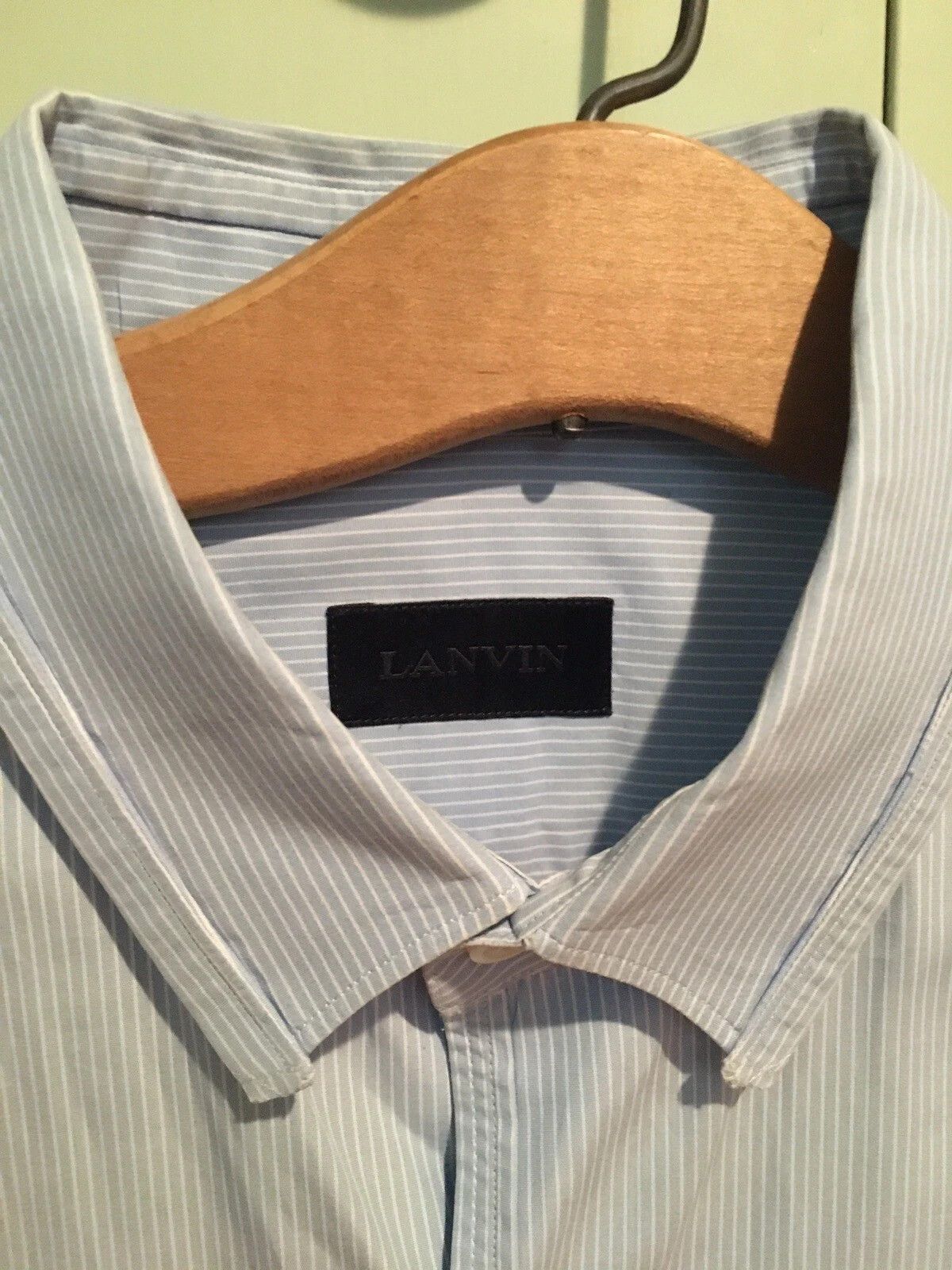 Lanvin Light Blue Formal Button Up Shirt Size US L / EU 52-54 / 3 - 3 Thumbnail