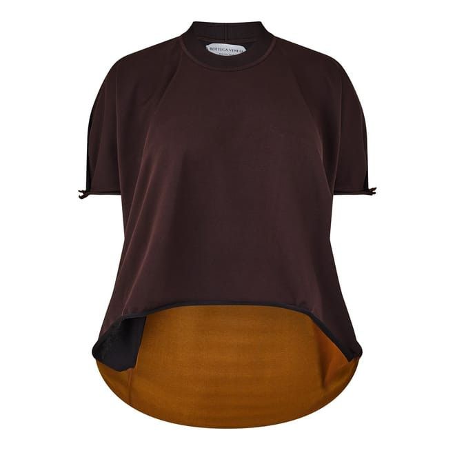 Bottega Veneta Bottega Veneta Oversize Fit Crew Neck T-Shirt in Brown Size XS / US 0-2 / IT 36-38 - 1 Thumbnail