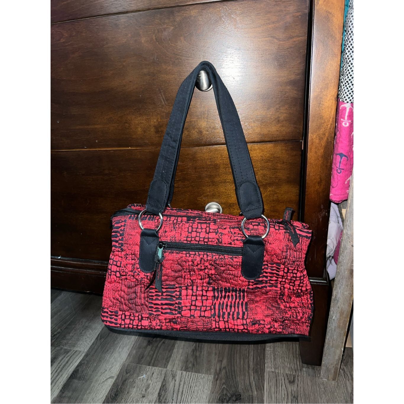 Other Donna Sharp Red And Black Quilted Purse Size ONE SIZE - 5 Thumbnail