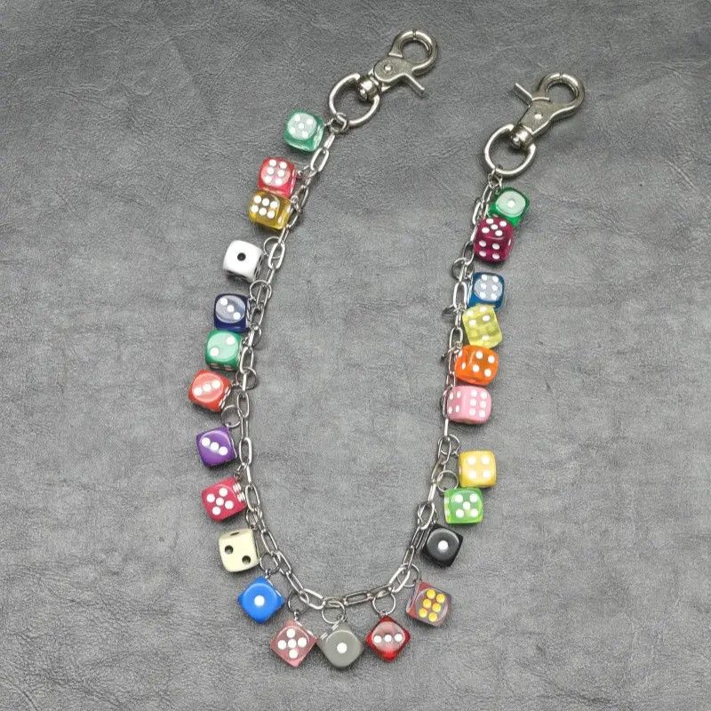 Japanese Brand Colourful Dice Pants Chain Size ONE SIZE - 4 Thumbnail