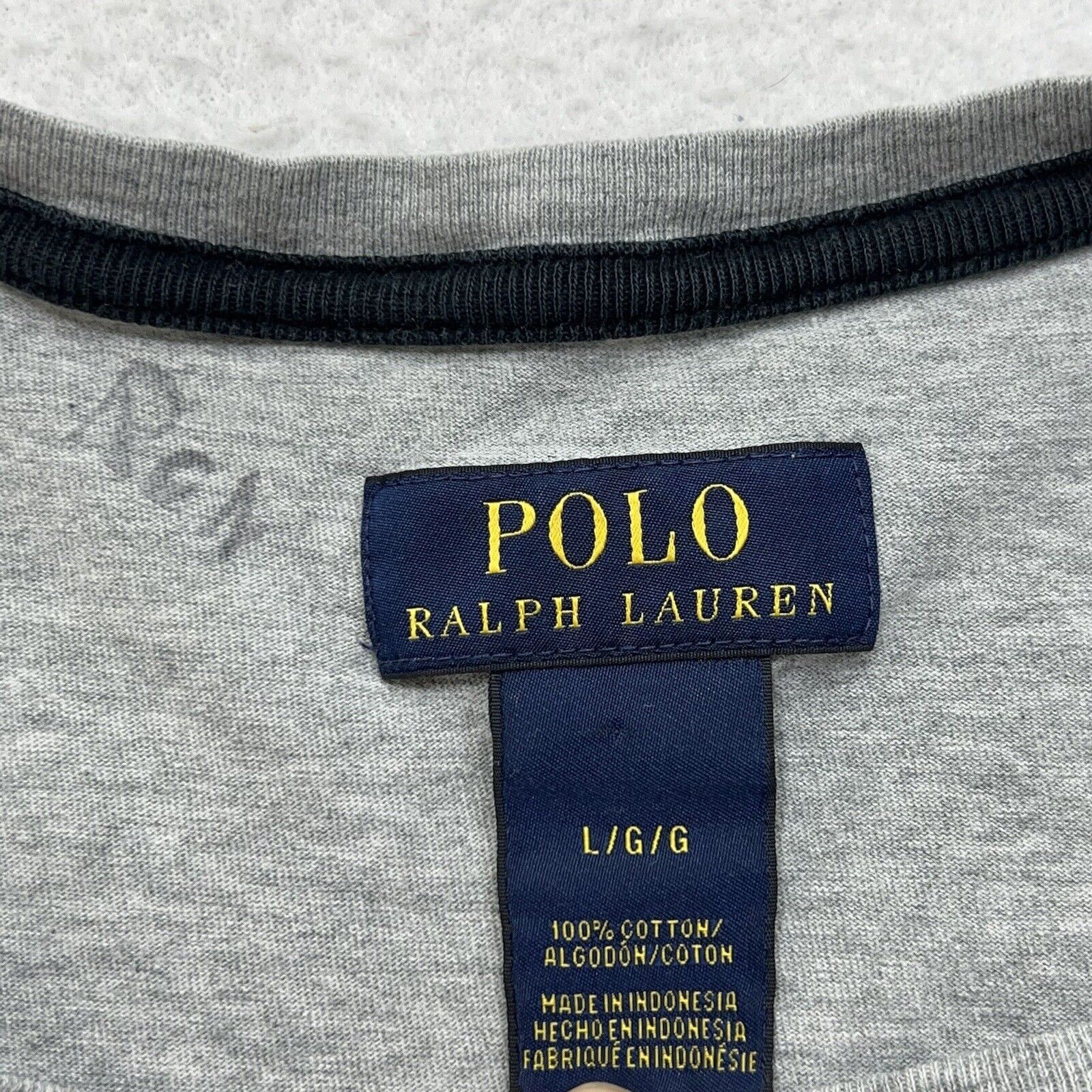 Polo Ralph Lauren Polo Ralph Lauren Tee Light Gray T Shirt Pony Logo Size US L / EU 52-54 / 3 - 3 Thumbnail