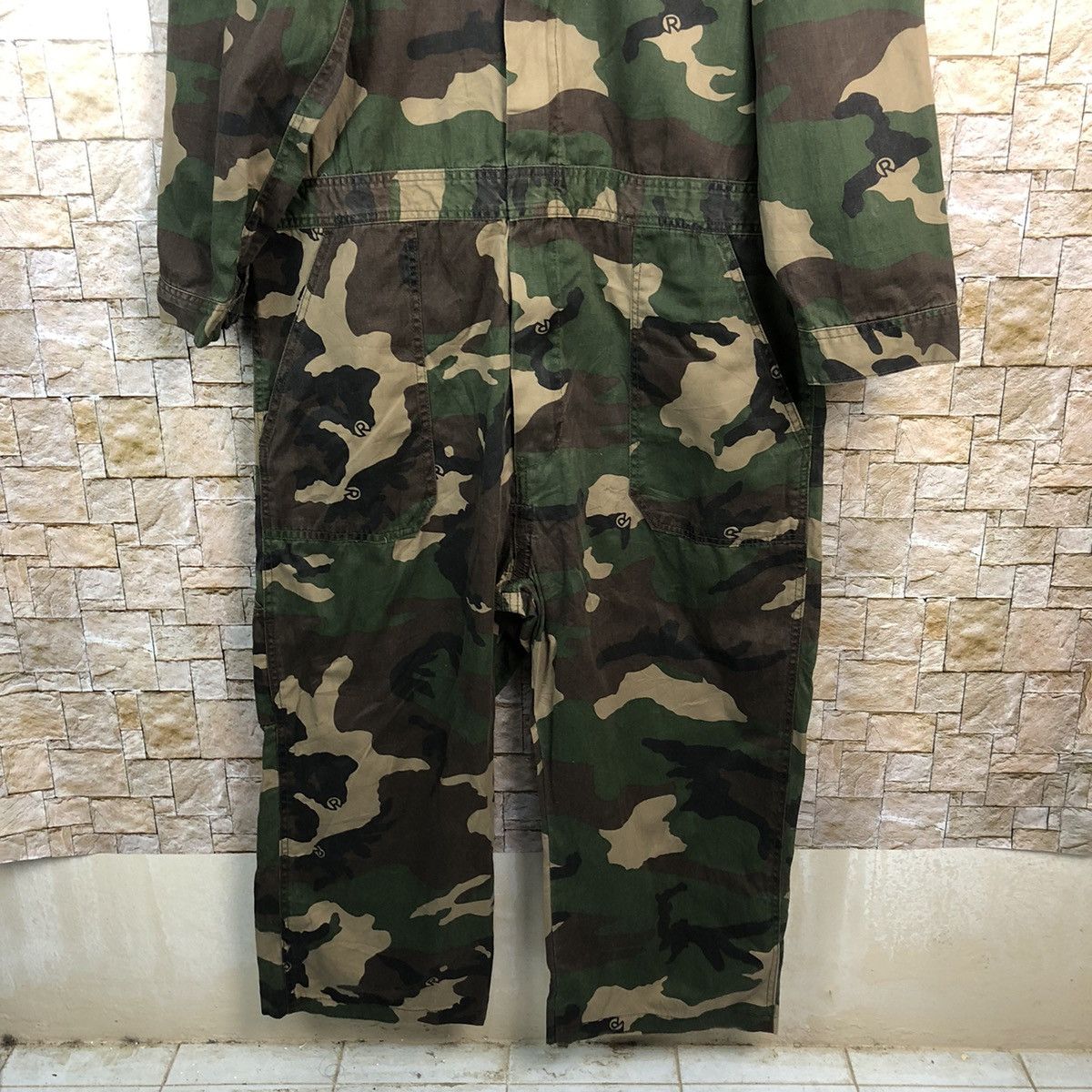 Japanese Brand Even River Green Camo Coveralls vintage japan #A553 Size US 38 / EU 54 - 3 Thumbnail