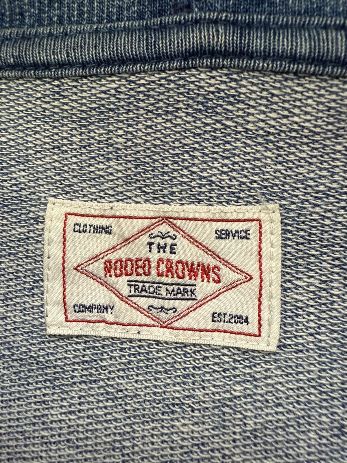 Native 🔥 Rodeo Crown Japan indigo Blue Navajo Sweat Hoodie -L Size L / US 10 / IT 46 - 8 Thumbnail
