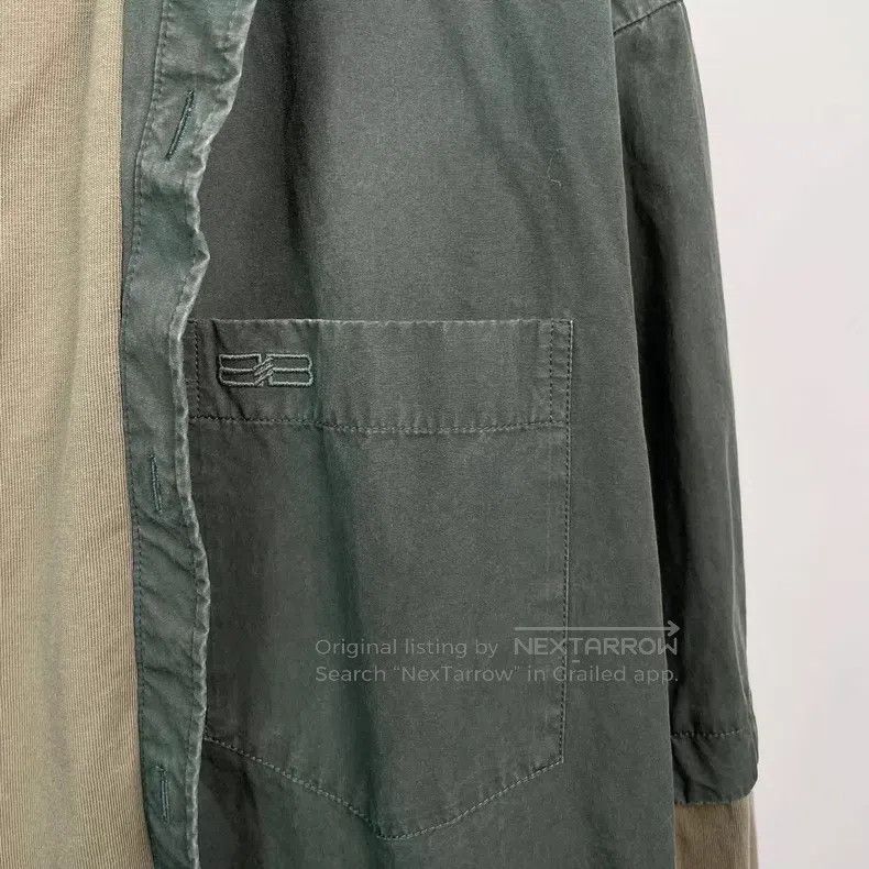 Balenciaga Balenciaga Green pieced chest pocket patchwork long-sleeve Size US M / EU 48-50 / 2 - 3 Thumbnail