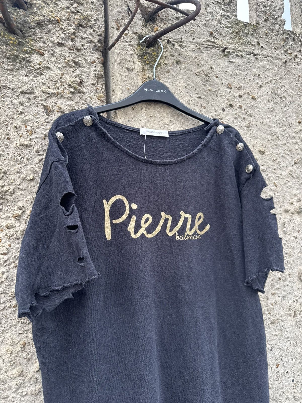 Balmain Distressed T-Shirt Archival