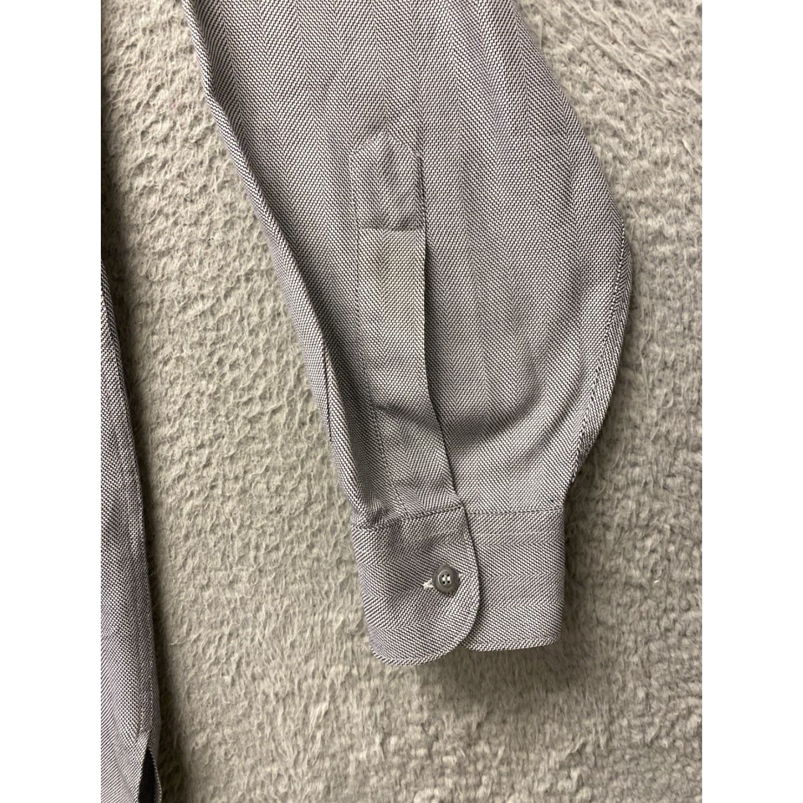 Ermenegildo Zegna Ermenegildo Zegna Shirt Gray Cotton Button Dress Shirt Large Mens 48 Chest 16 Neck Geometric Size US L / EU 52-54 / 3 - 2 Thumbnail