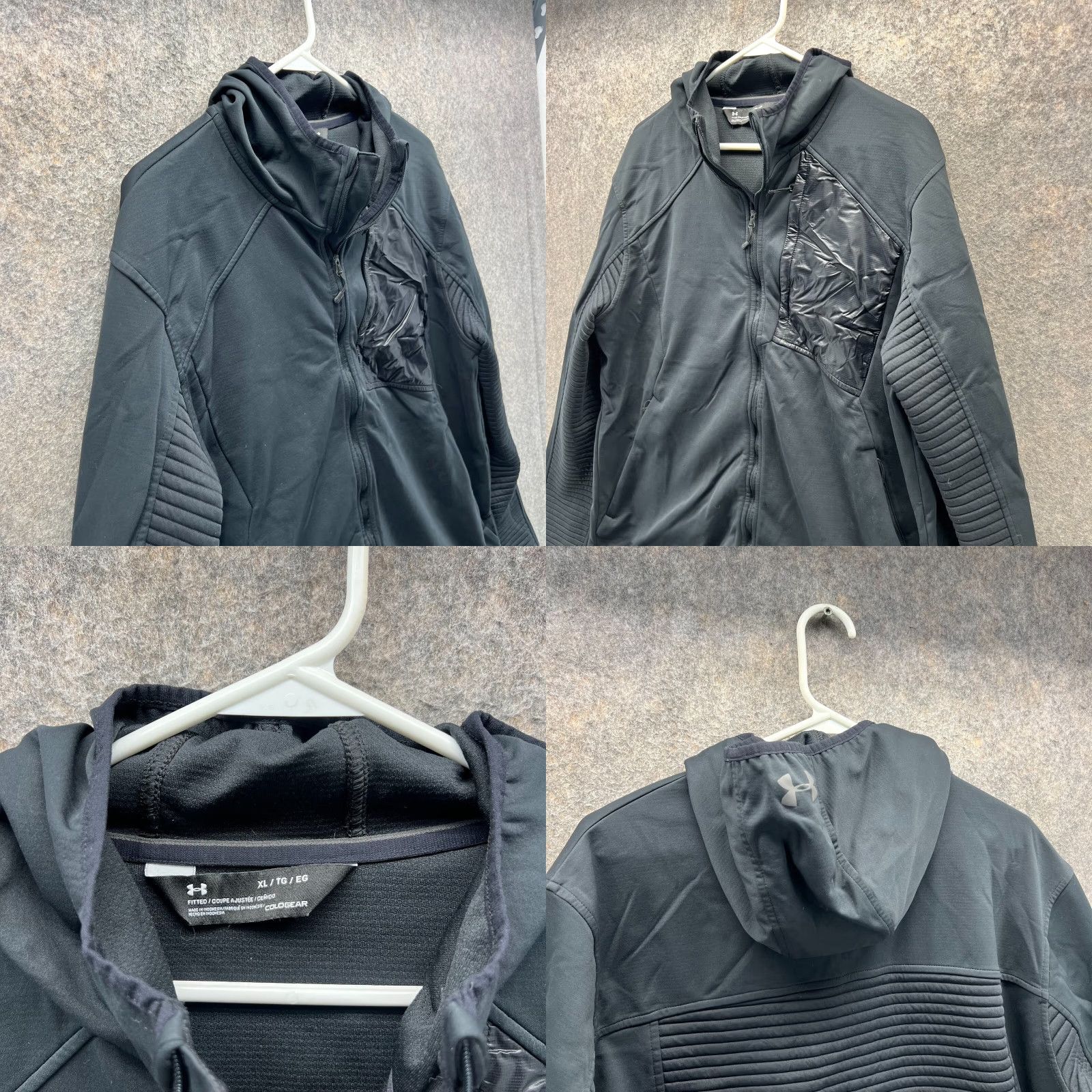 Under Armour VINTAGE Under Armour Jacket Mens XL Black Full Zip Lined Ribbed Storm Series Windbreaker Regular Big & Tall Mens Size US XL / EU 56 / 4 - 8 Thumbnail
