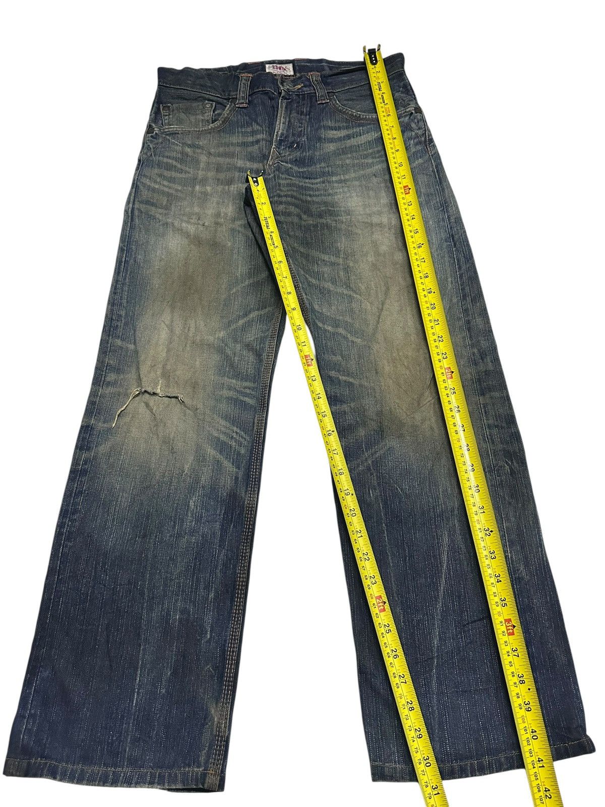 Japanese Brand Edwin XV Exclusive Vintage Baggy Style Jeans With MudWash Size US 32 / EU 48 - 11 Thumbnail
