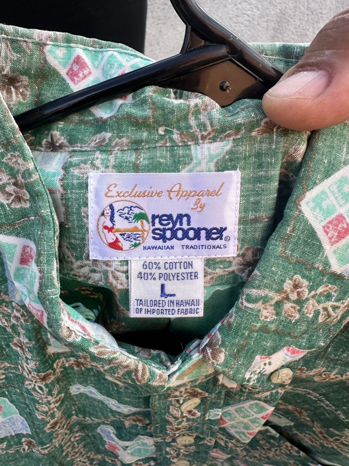 Reyn Spooner Reyn Spooner Hawaiian Shirt Men's L Green Hawaiian Telcom Size US L / EU 52-54 / 3 - 5 Thumbnail