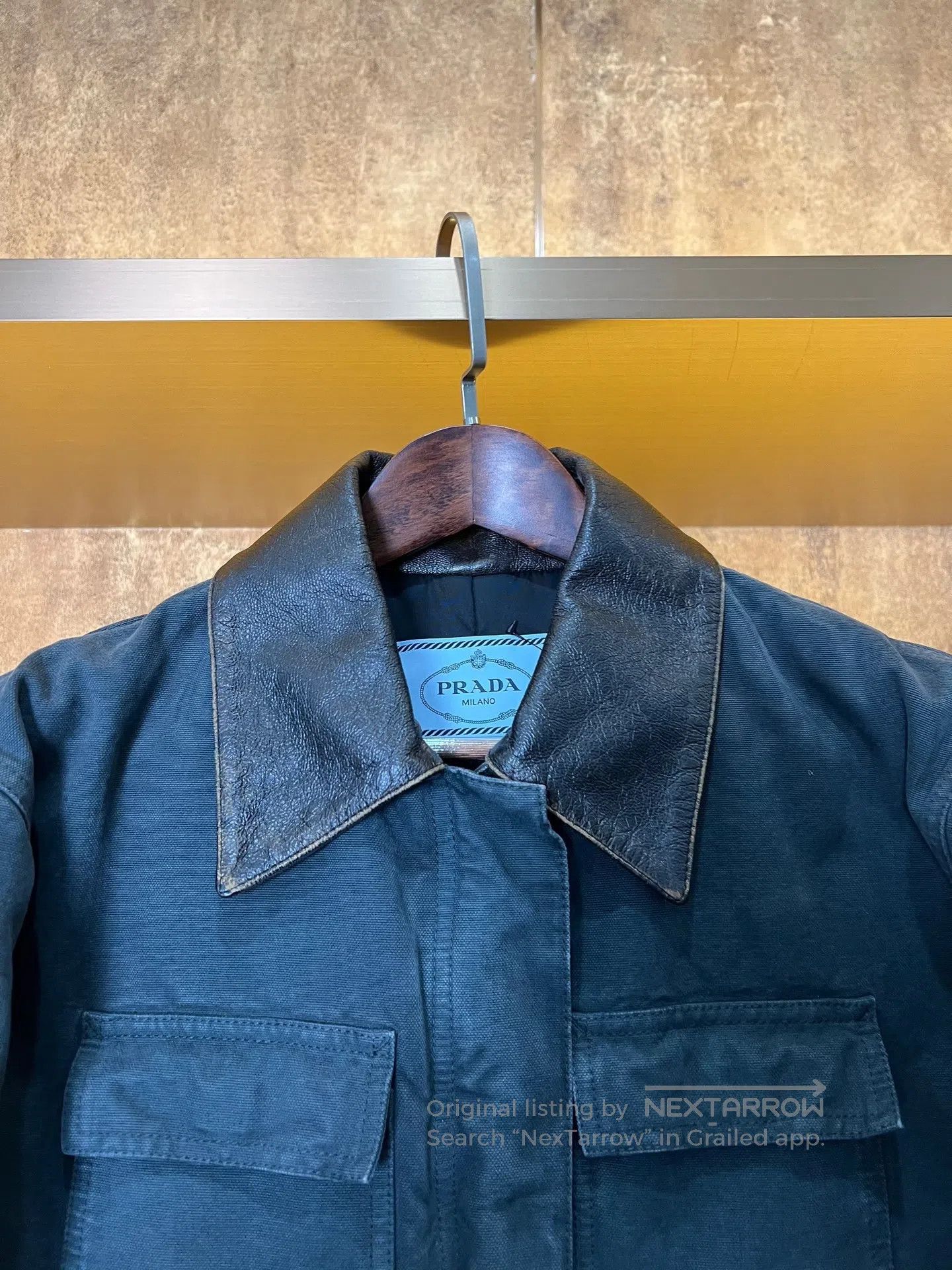 Prada Prada Distressed Leather Collar Destroyed Denim Jacket| Size US XXS / EU 40 - 3 Thumbnail