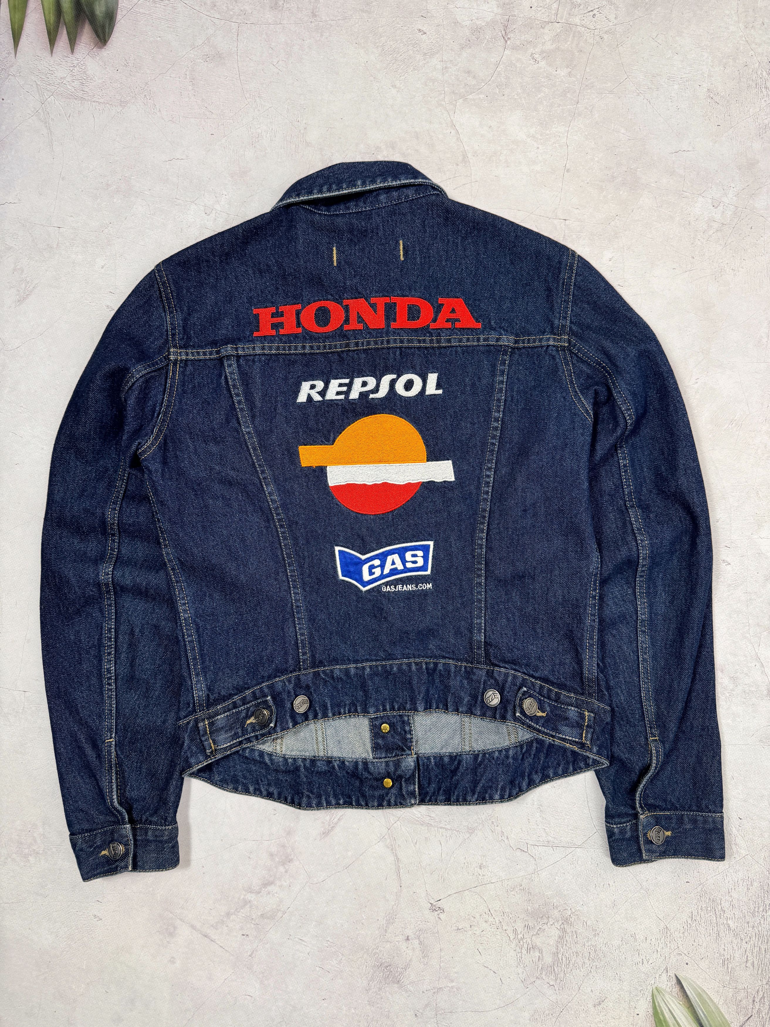GAS × Honda Gas Denim Jacket Honda Repsol Racing Michelin Size L / US 10 / IT 46 - 16 Thumbnail