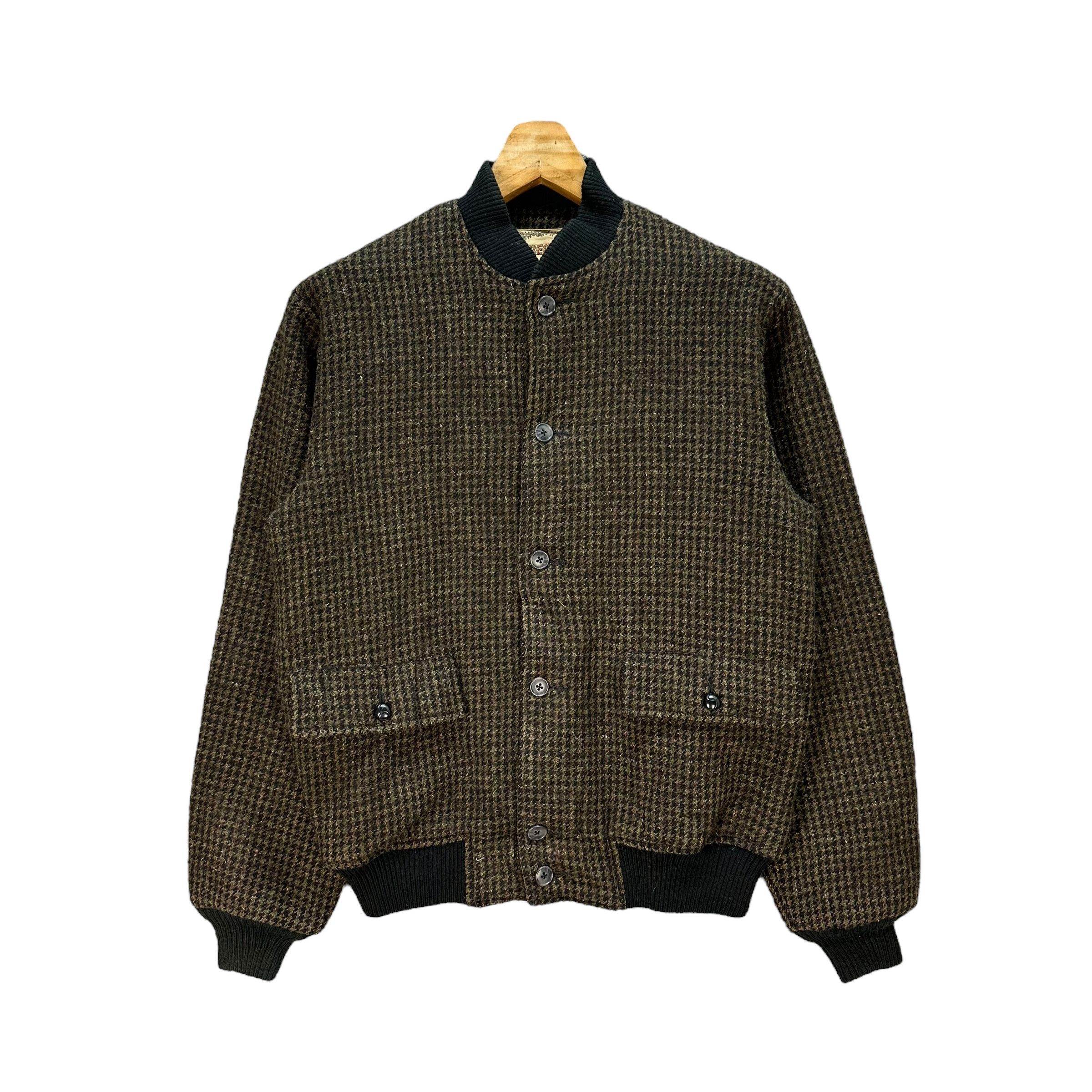 McGregor 80's MCGREGOR Houndstooth Wool Bomber Jacket #A74-1778 Size US L / EU 52-54 / 3 - 1 Thumbnail