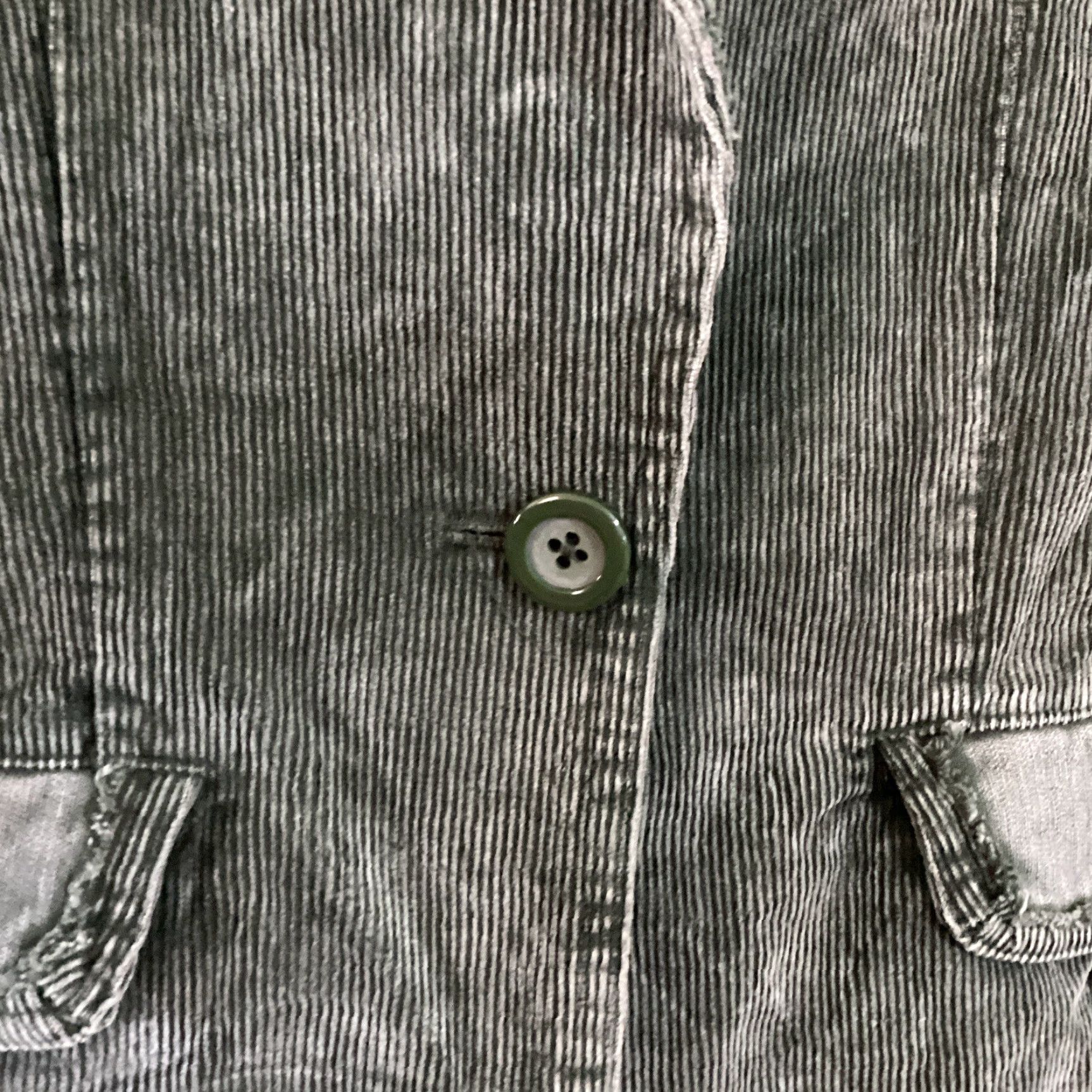 Vintage BKE Jacket Womens M Green Corduroy One Button Classic Casual Short Blazer Coat Size 32" / US 10 / IT 46 - 5 Thumbnail