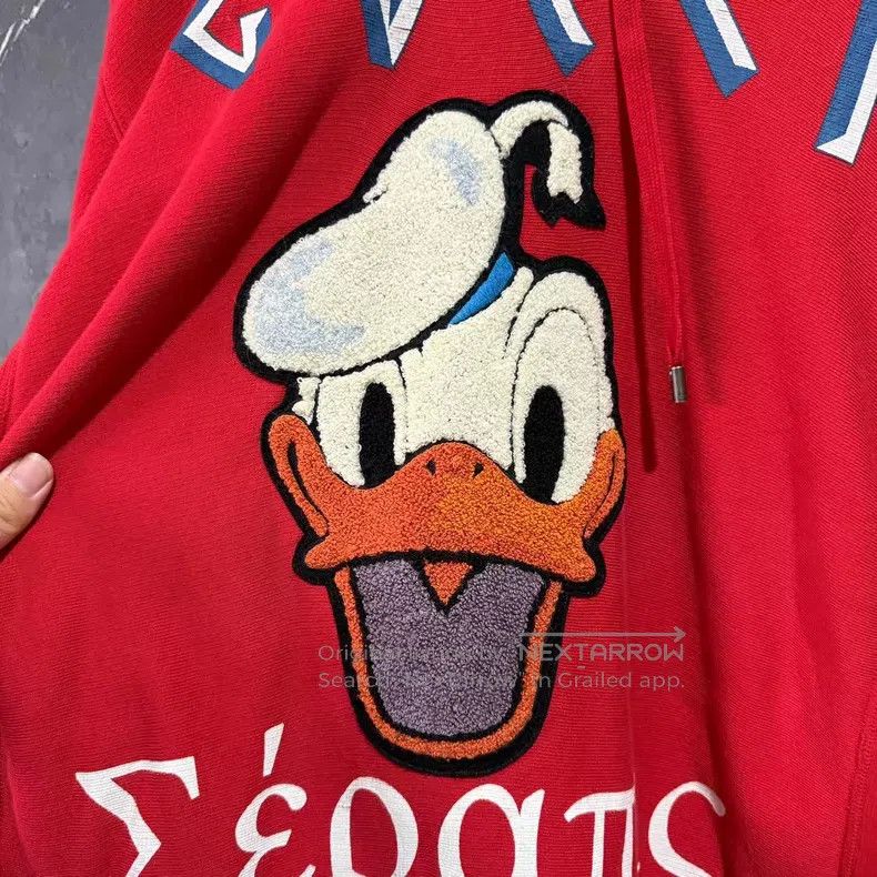 Gucci Gucci Donald Duck Red Hoodie Size US M / EU 48-50 / 2 - 2 Thumbnail