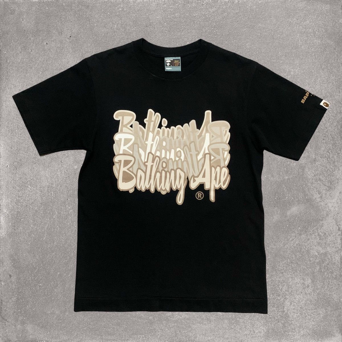 Bape Bape Small Bathing Ape Graphic Black Tee Vintage Nigo Era | Grailed