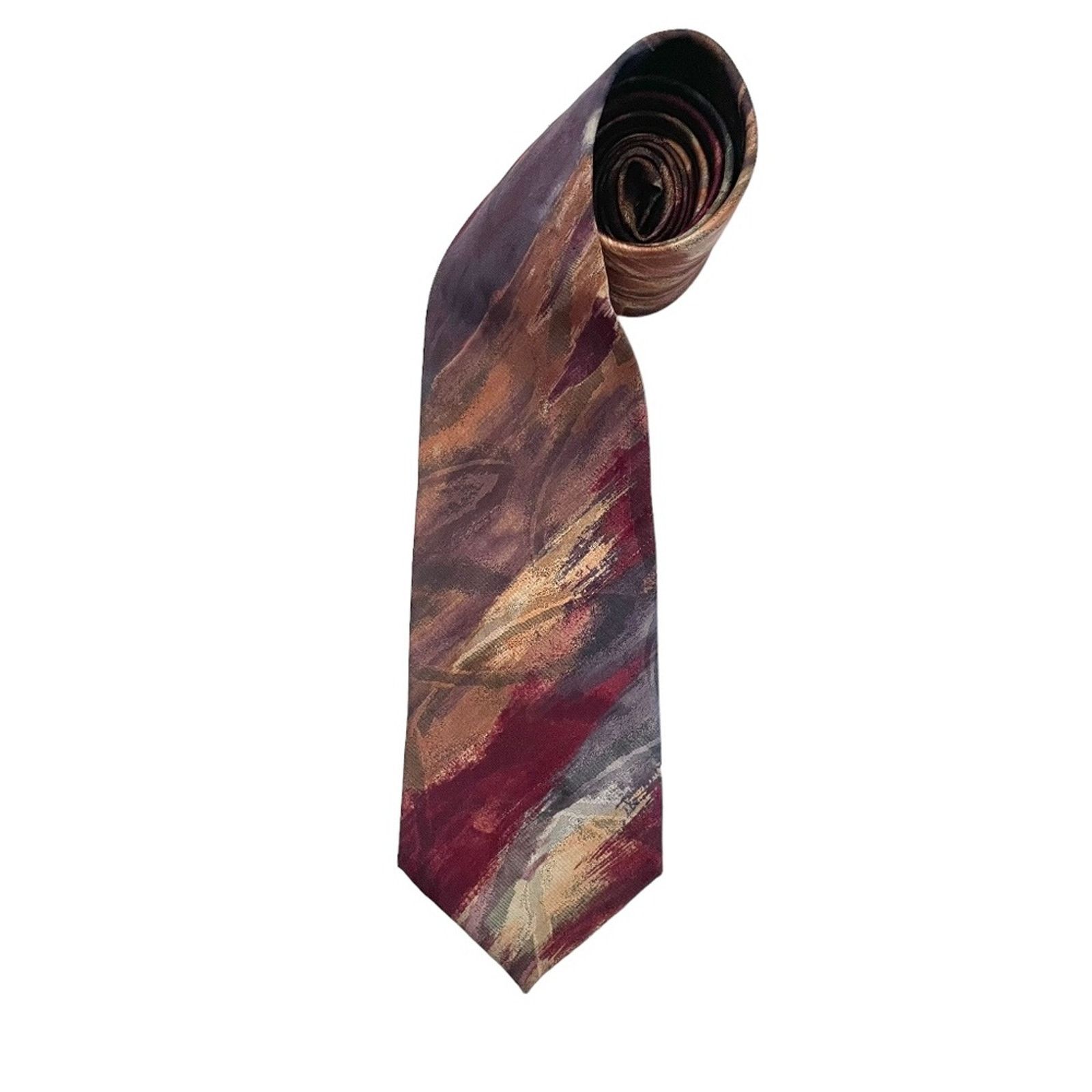 Balmain Pierre Balmain Paris Vintage Abstract Extra Long Silk Tie Size ONE SIZE - 8 Thumbnail