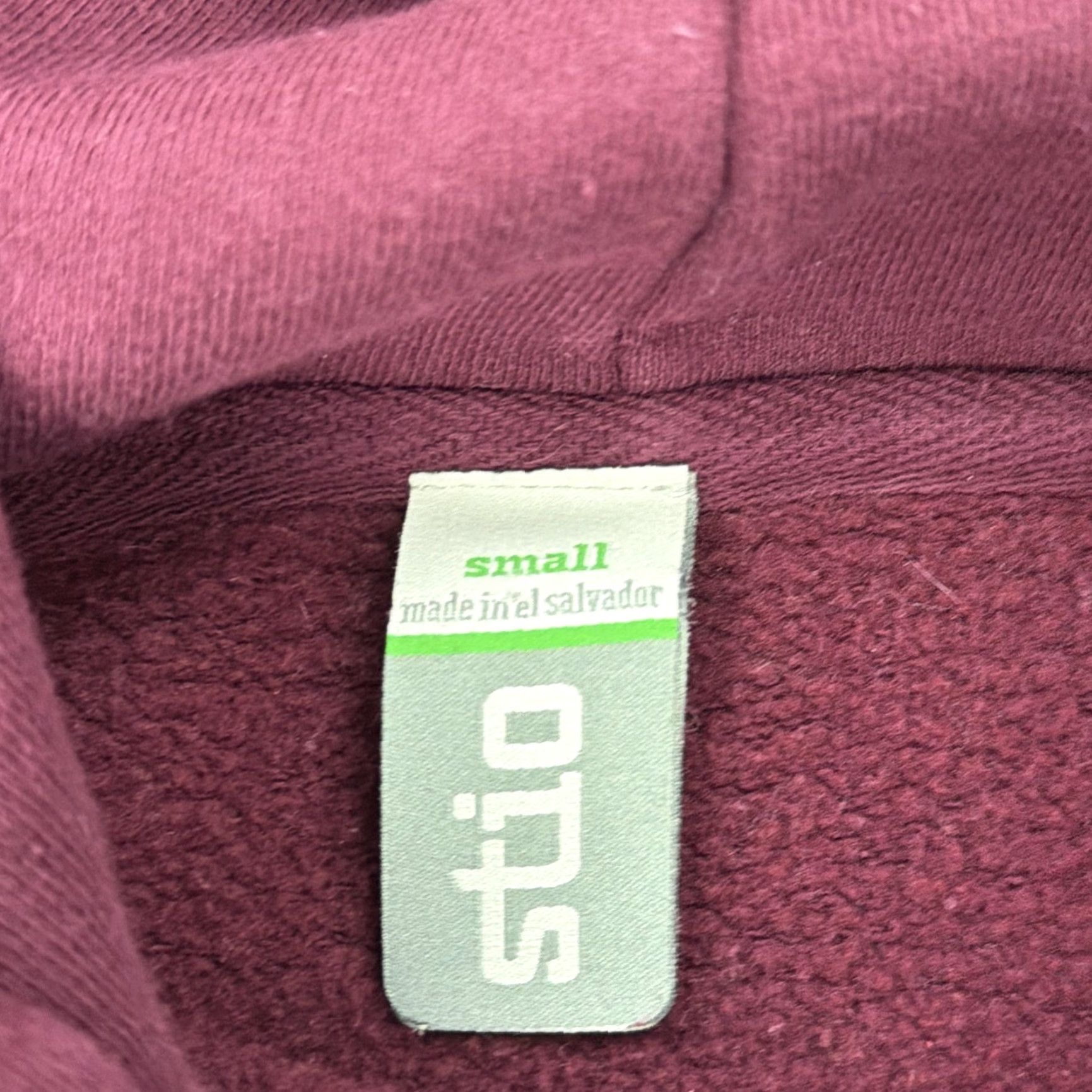 Vintage Stio Hoodie Mens Small Maroon Pullover Graphic Print Outdoor Fleece Hooded Pockets Logo Shirt/Hoody Size US S / EU 44-46 / 1 - 5 Thumbnail