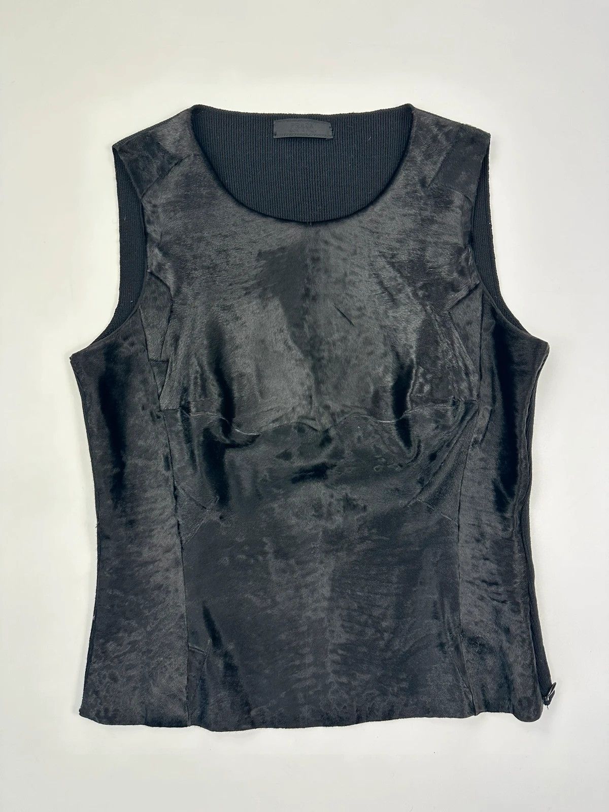 Prada Prada FW1999 Black Wool Fur Tank Top Size M / US 6-8 / IT 42-44 - 1 Thumbnail