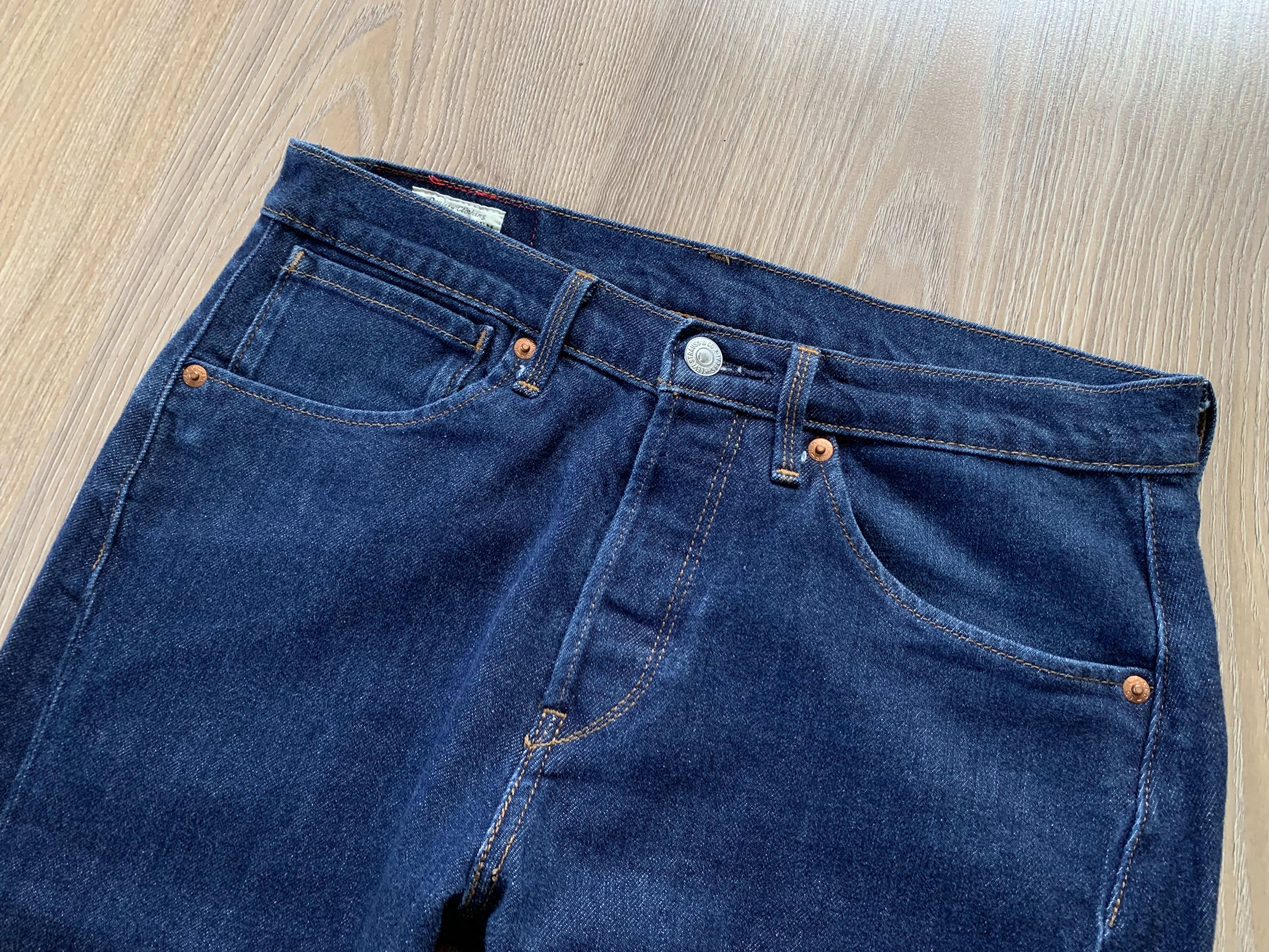Levi's × Levi's Vintage Clothing Levi's Premium LEJ 502 Dark Wash Button Fly Jeans Size US 29 - 4 Thumbnail