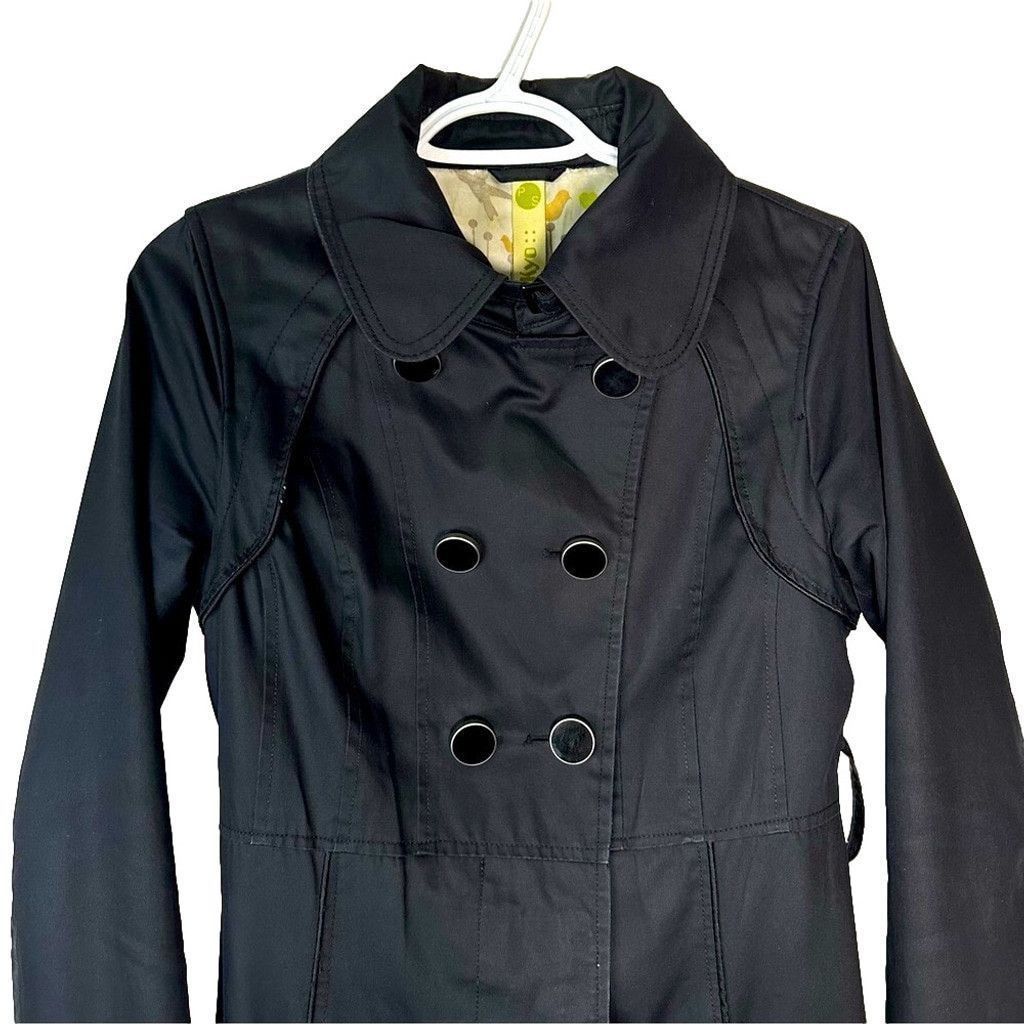 Soia & Kyo Soia&Kyo Mid Length Double Breasted Trench Coat Black Small Size S / US 4 / IT 40 - 2 Thumbnail